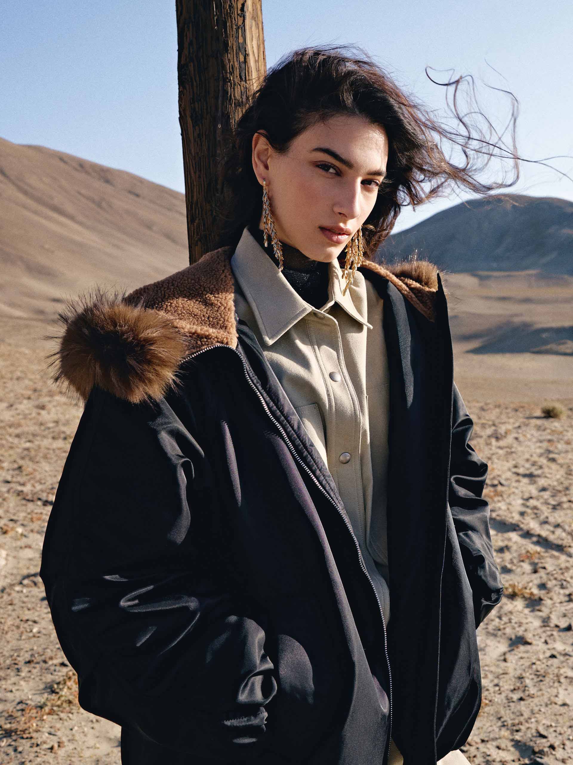 Fur Hooded Down Jacket - Image 7