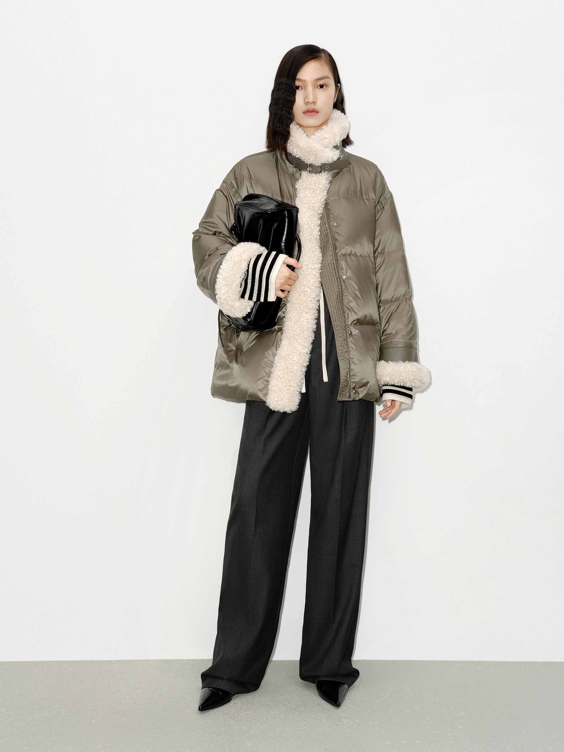 Fur Trim Quilted Down Jacket - Image 2