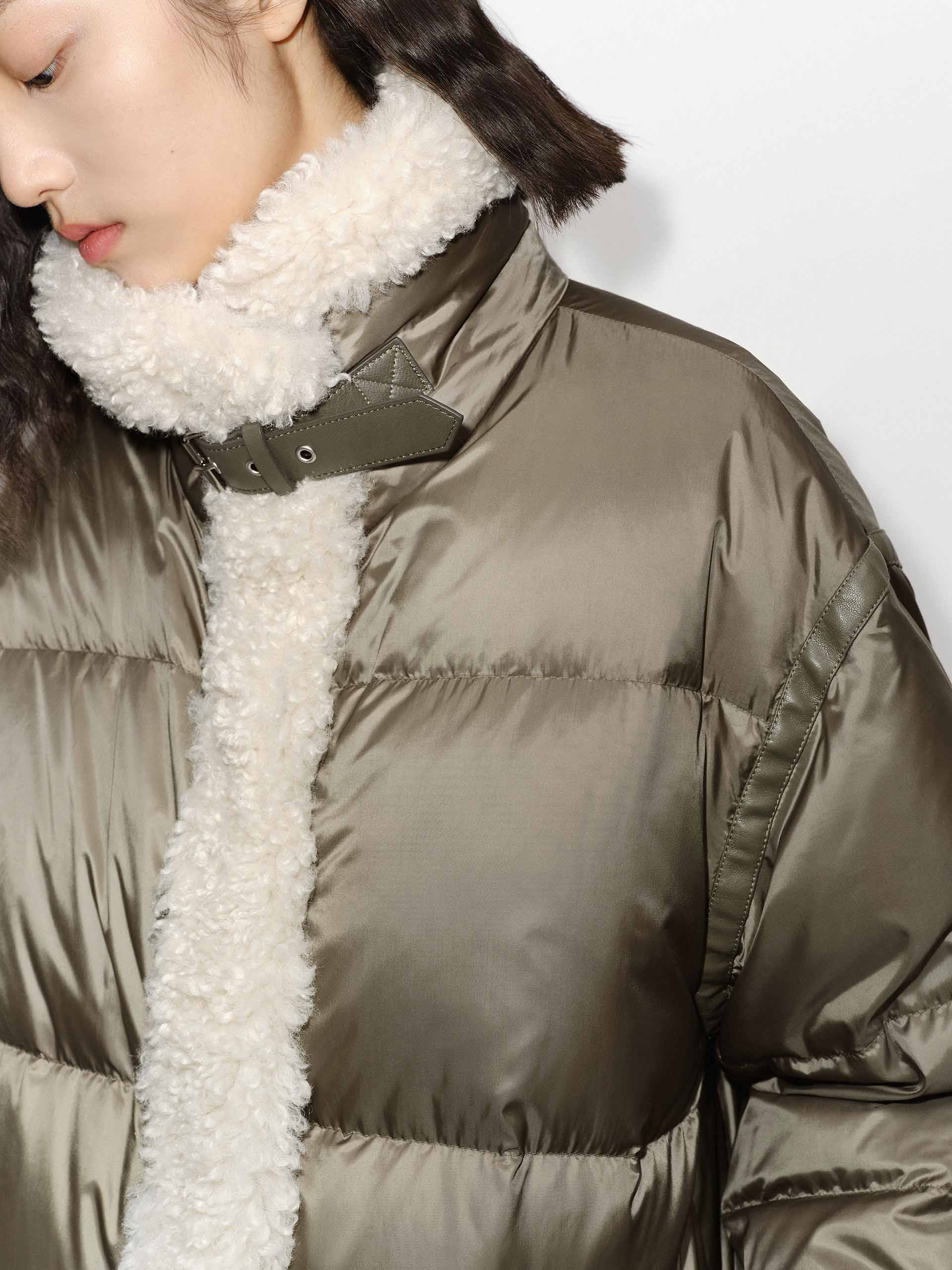 Fur Trim Quilted Down Jacket - Image 3