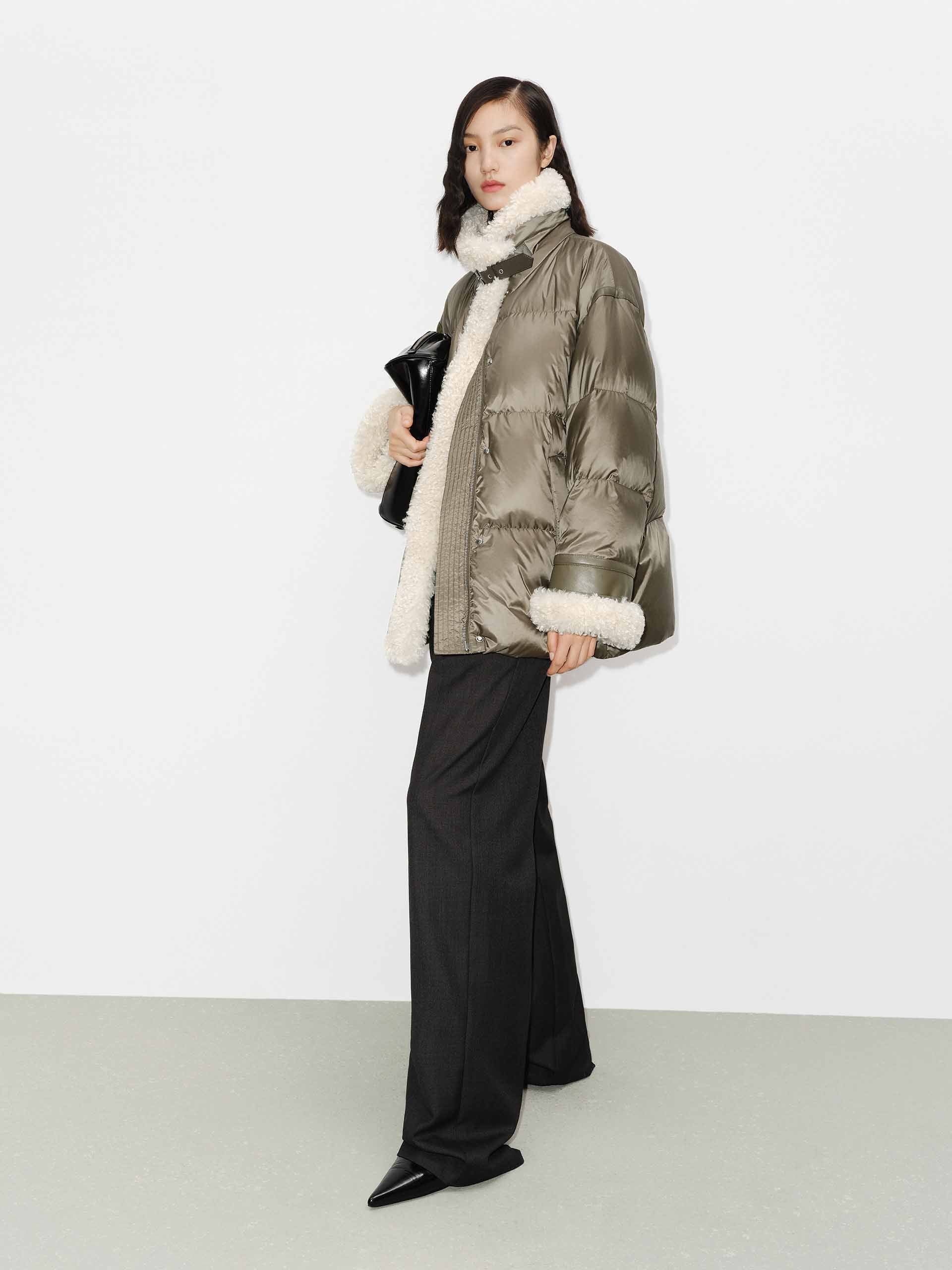 Fur Trim Quilted Down Jacket - Image 6
