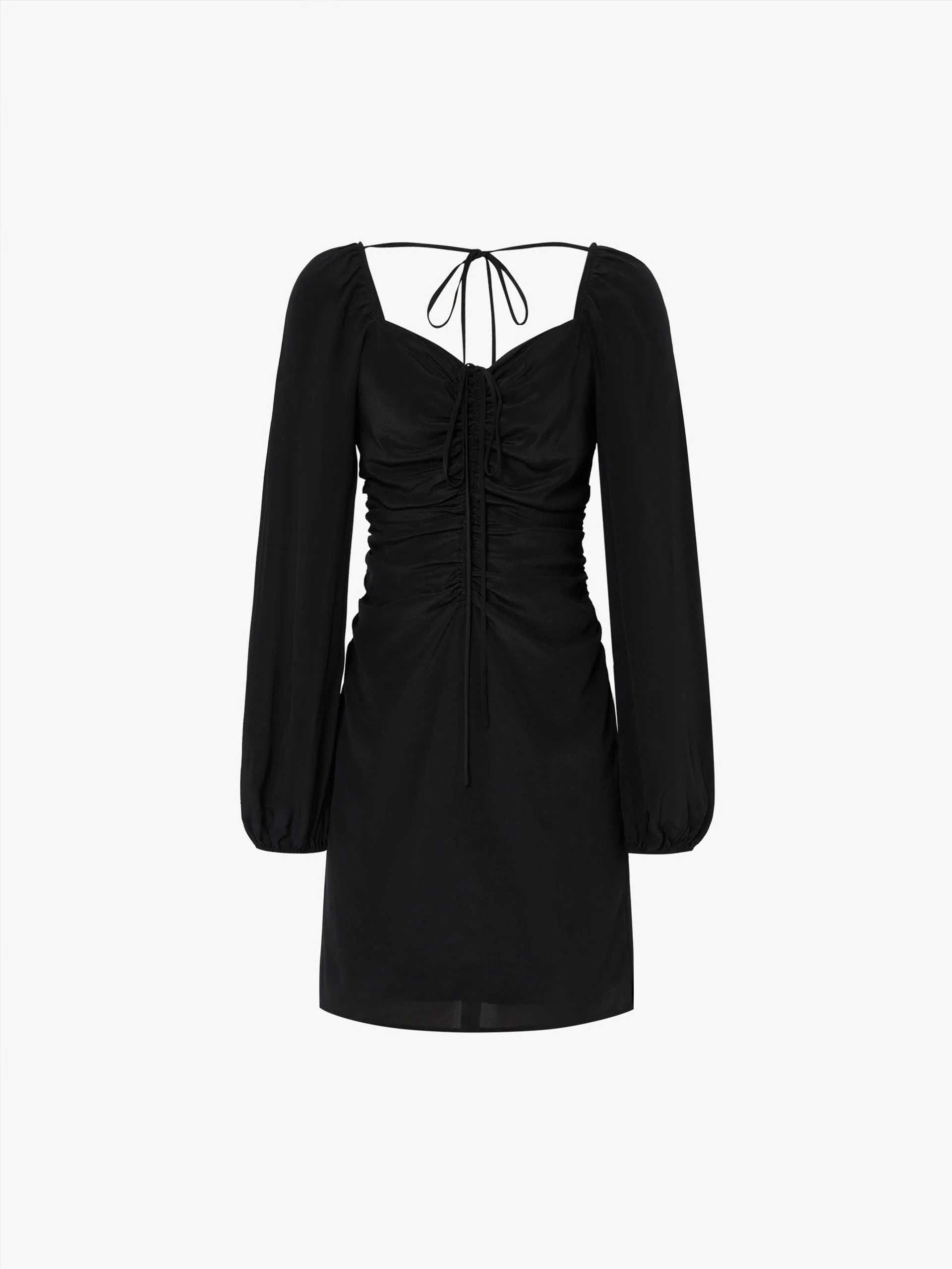 Gathered Detail Silk Dress - Image 5