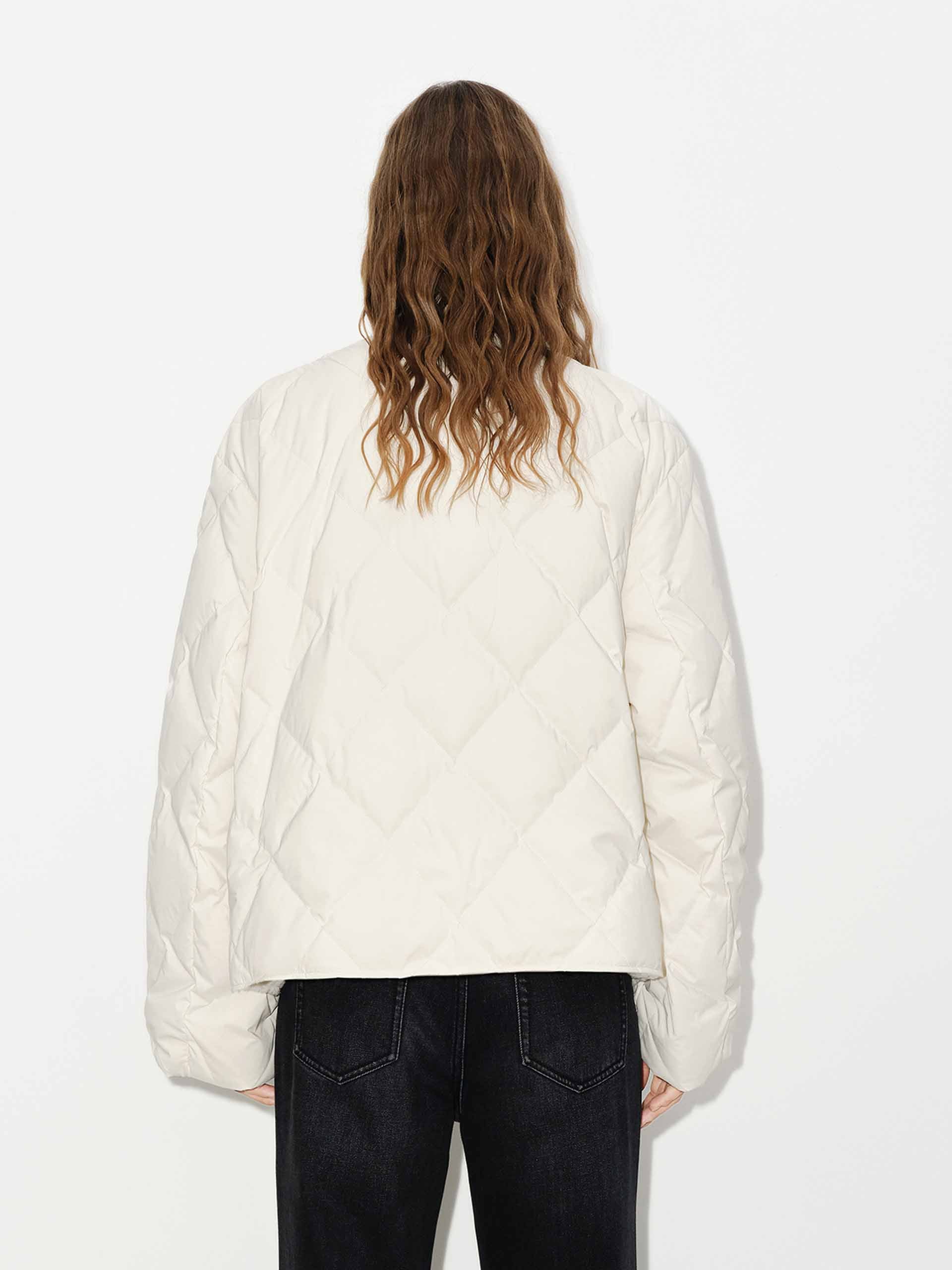Geometric Quilted Scarf Jacket - Image 3