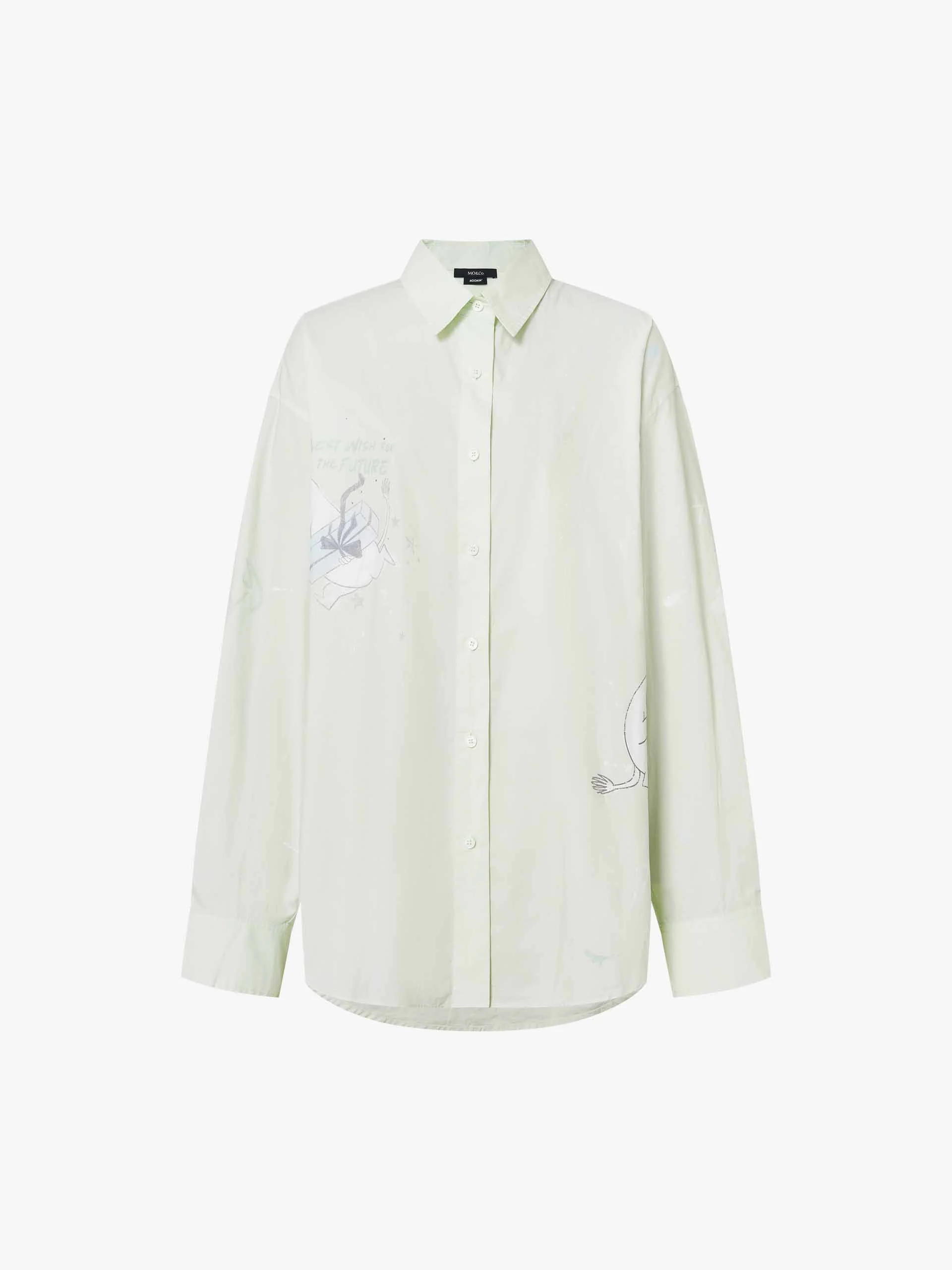 Graffiti Print Cotton Shirt - Image 5