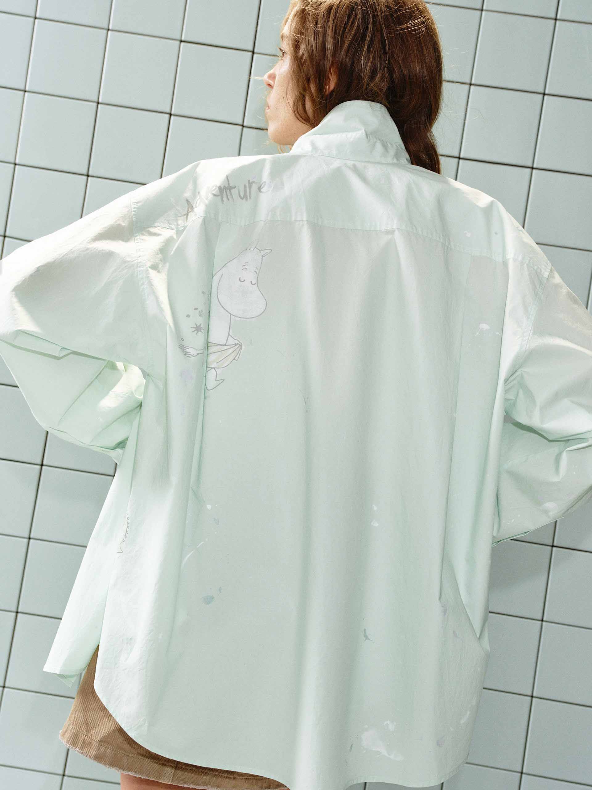 Graffiti Print Cotton Shirt - Image 8