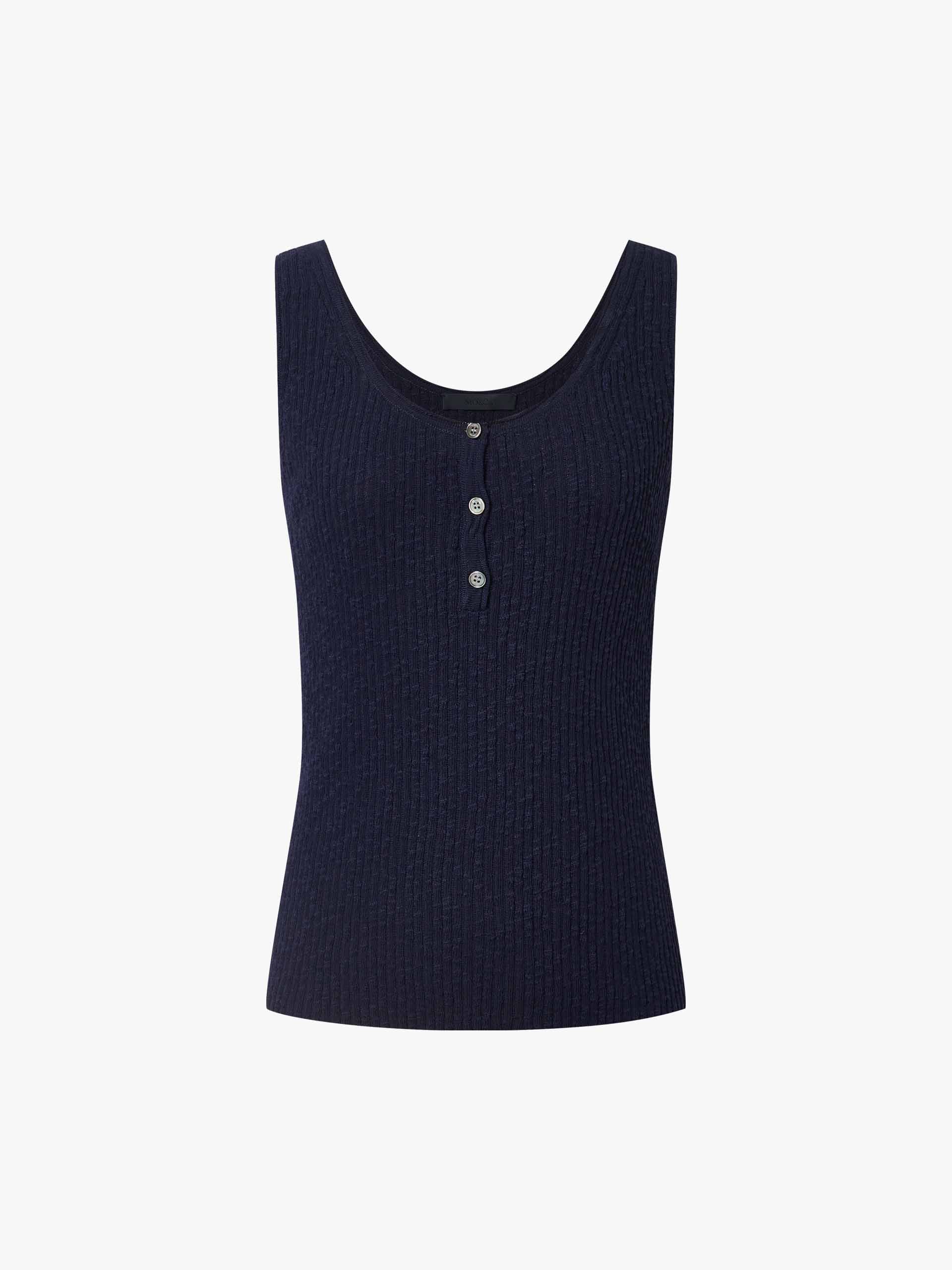 Half Button Cotton Knit Tank - Image 20
