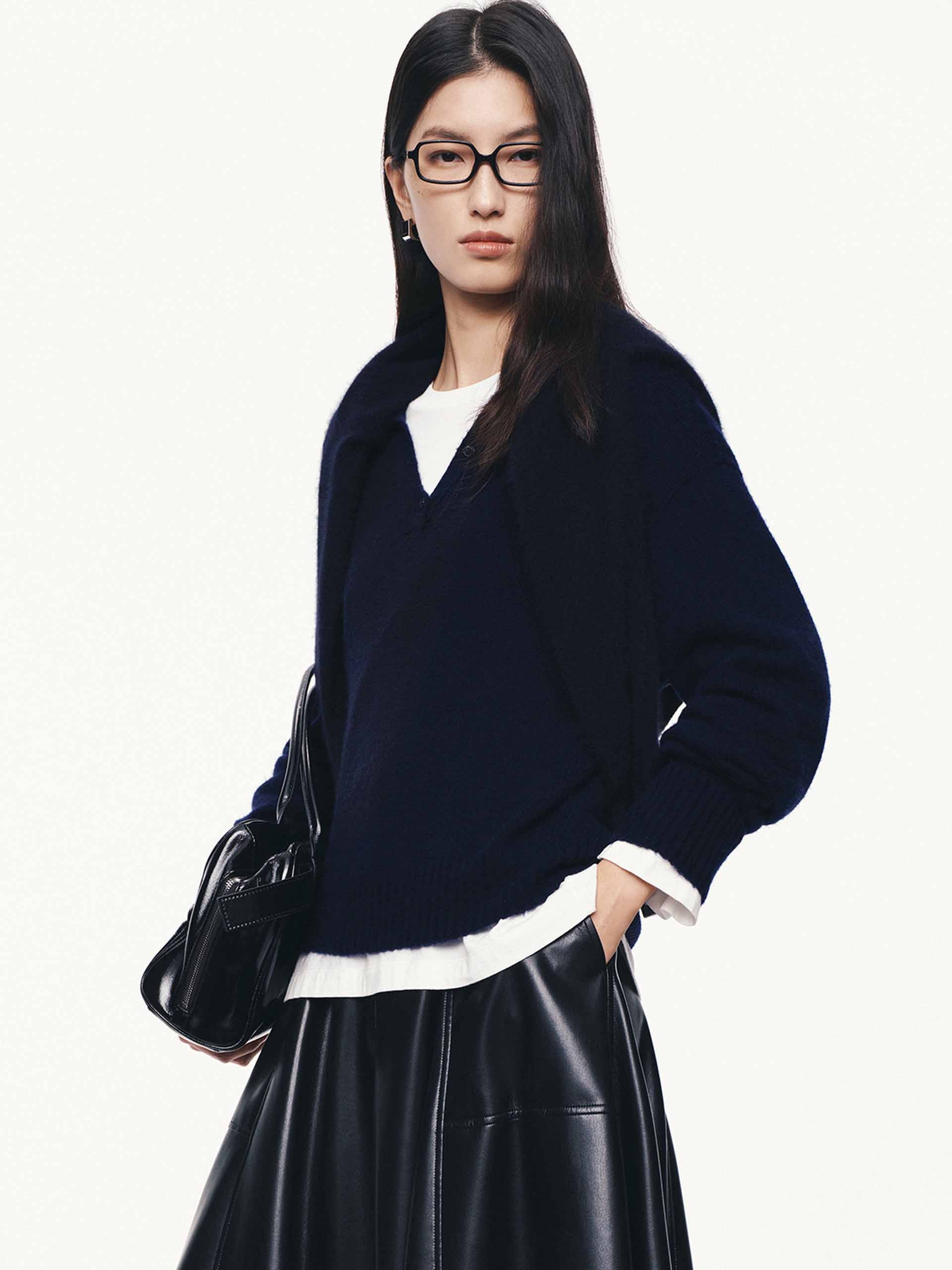 Half Button Knitted Sweater - Image 11