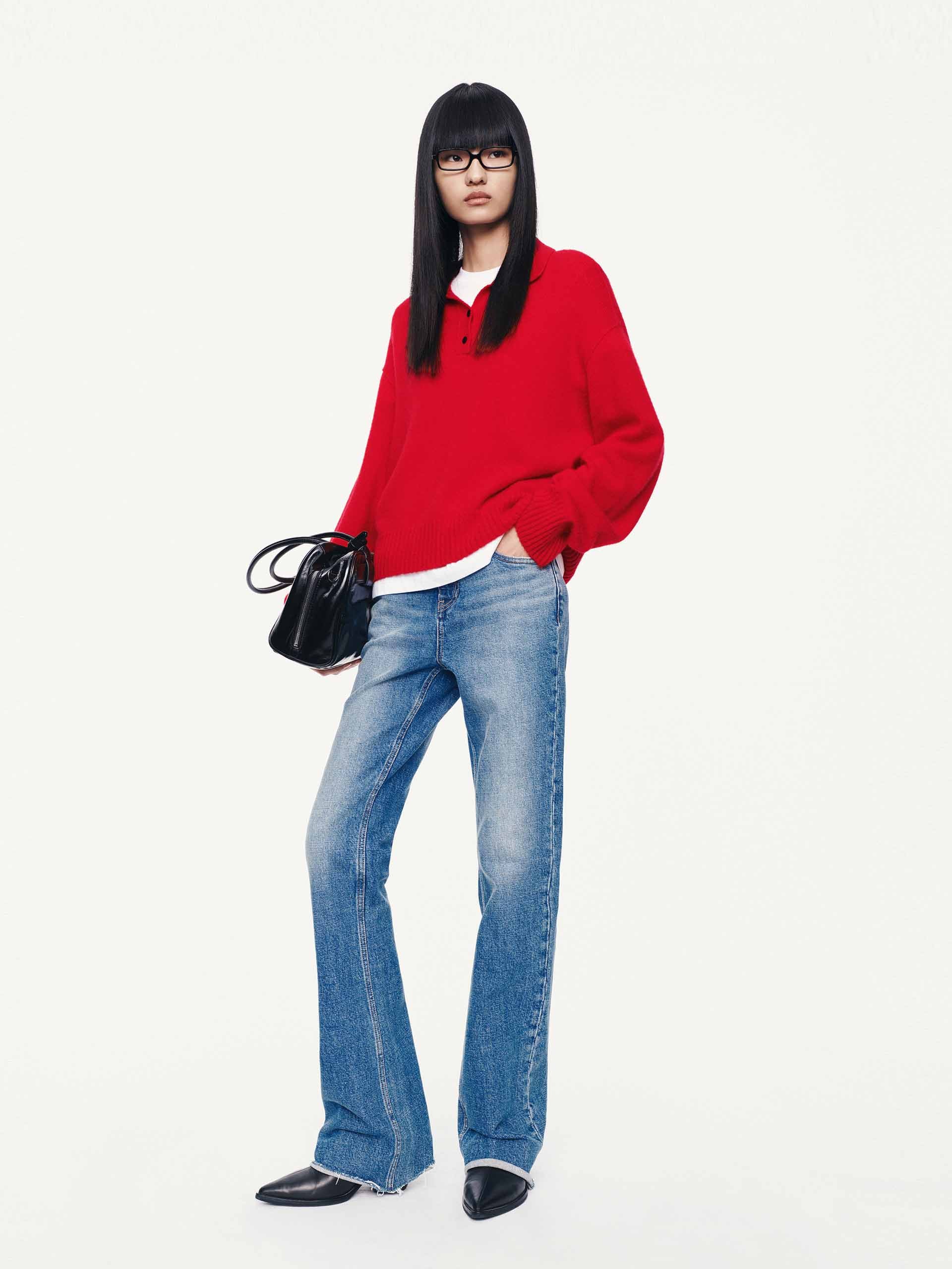 Half Button Knitted Sweater - Image 18