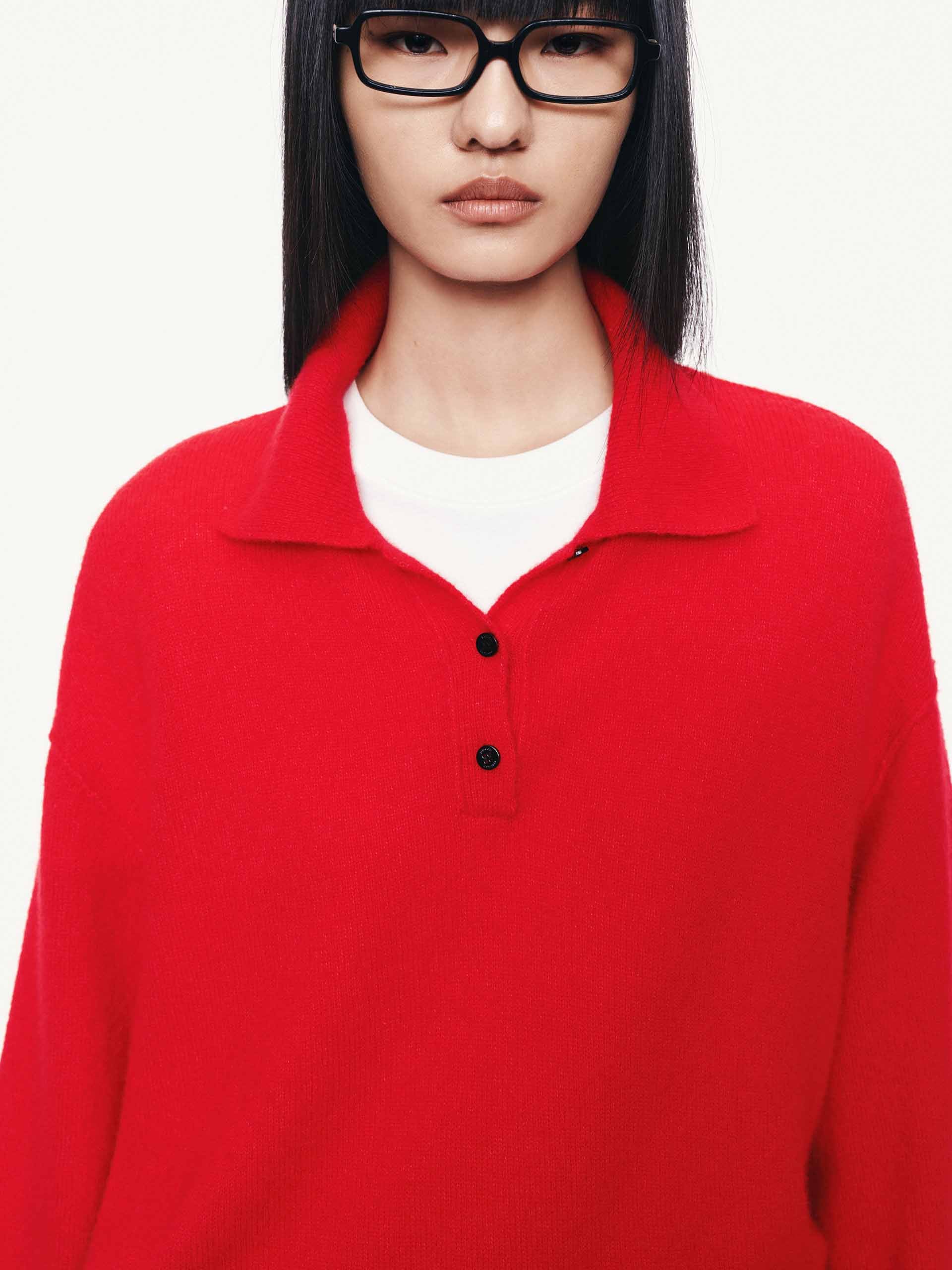 Half Button Knitted Sweater - Image 22