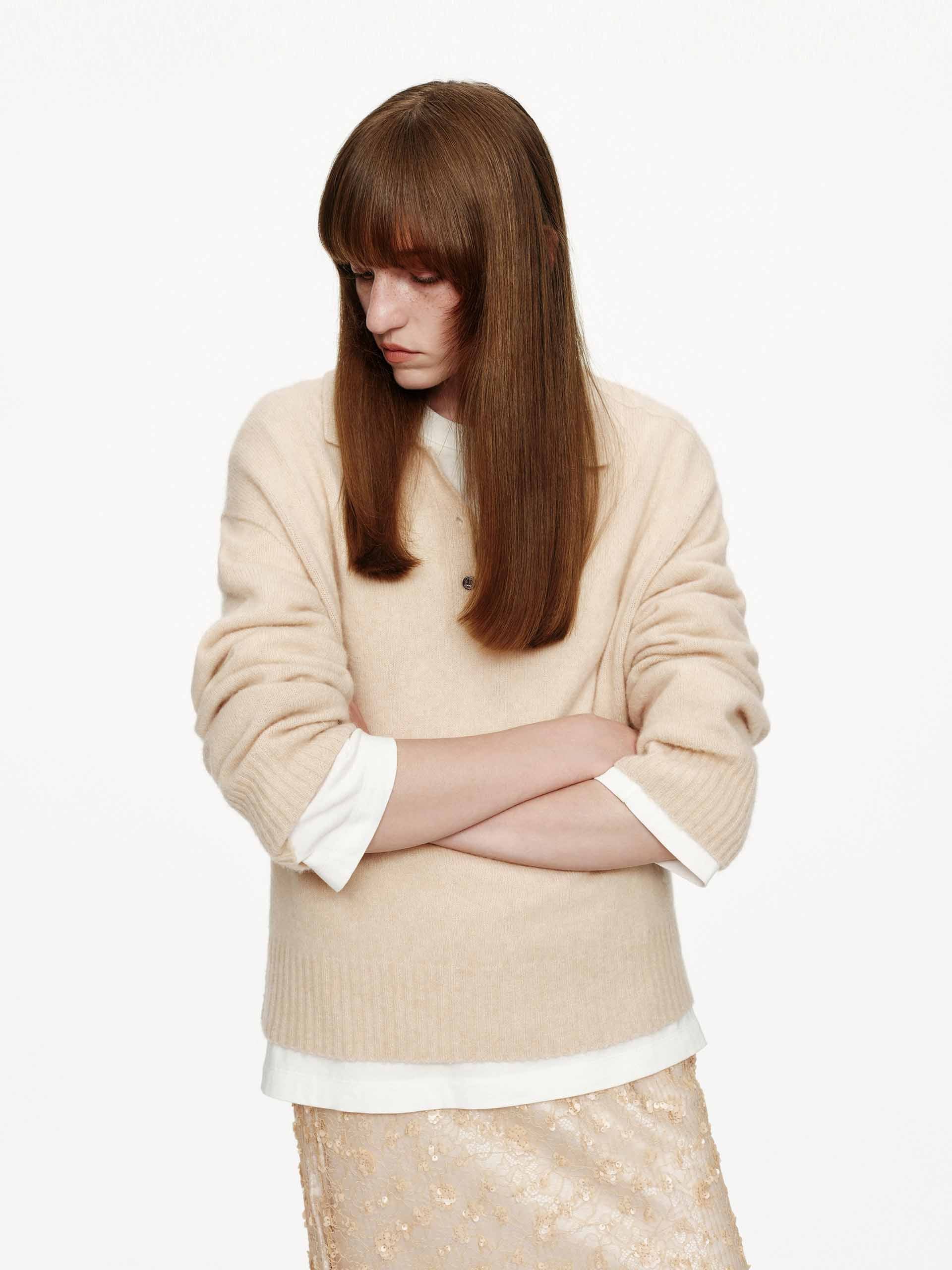 Half Button Knitted Sweater - Image 3