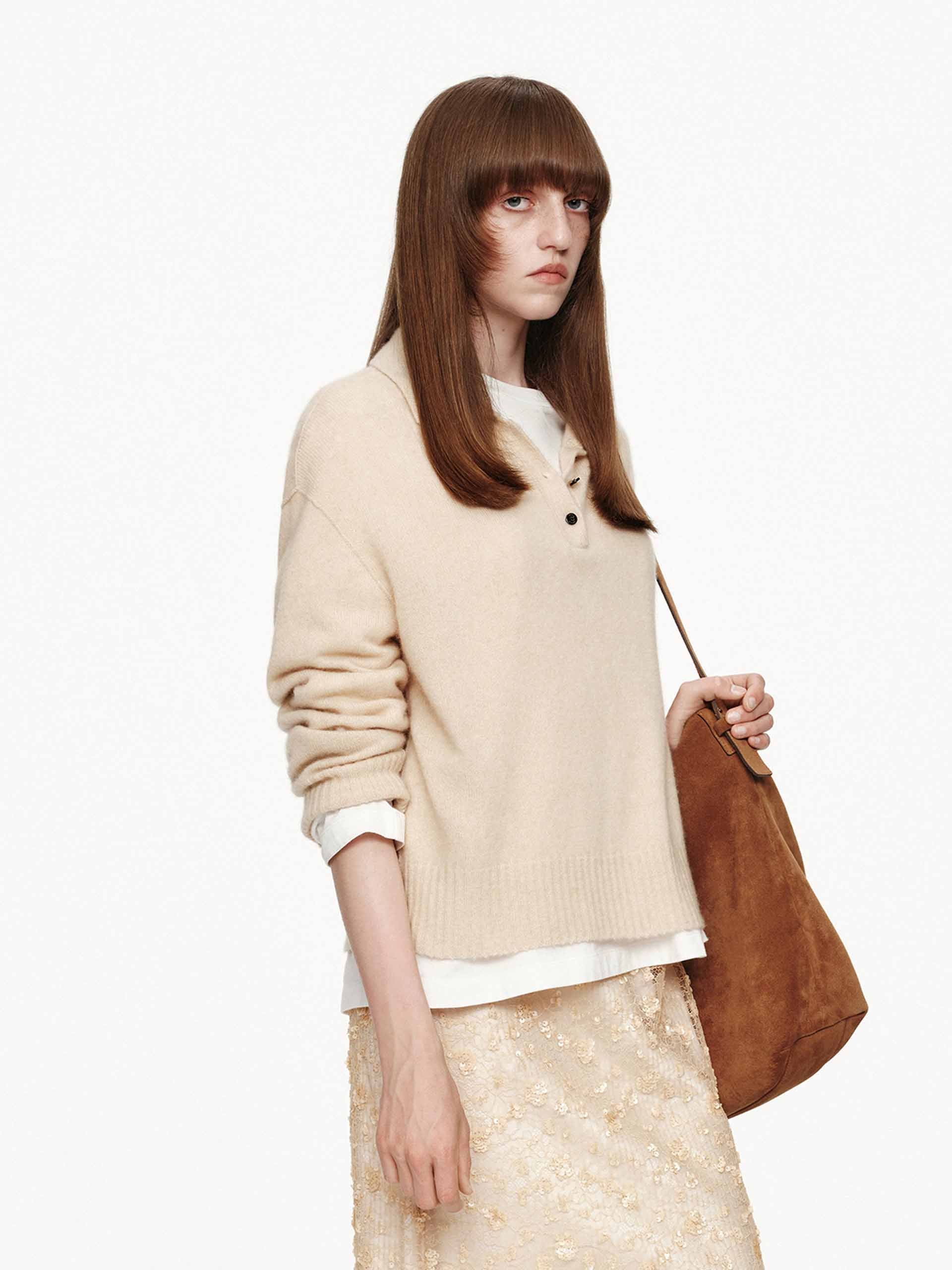 Half Button Knitted Sweater - Image 6