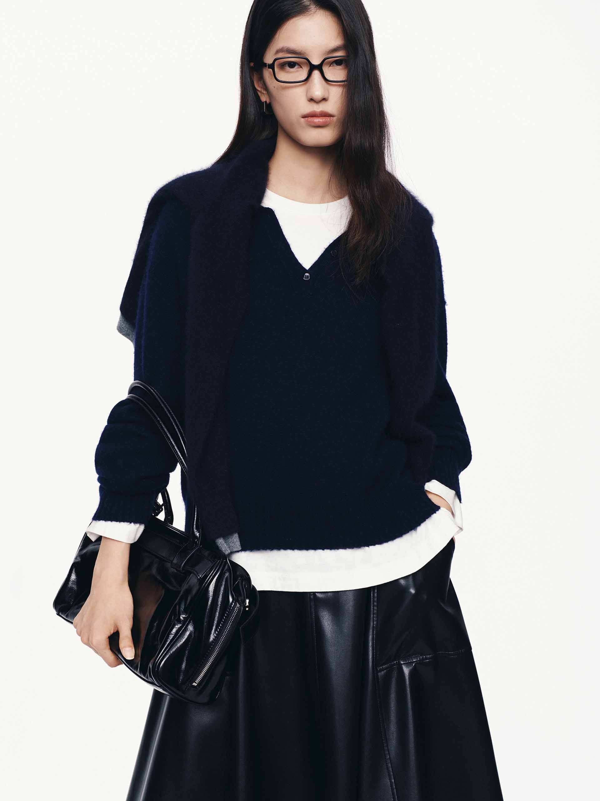 Half Button Knitted Sweater - Image 9