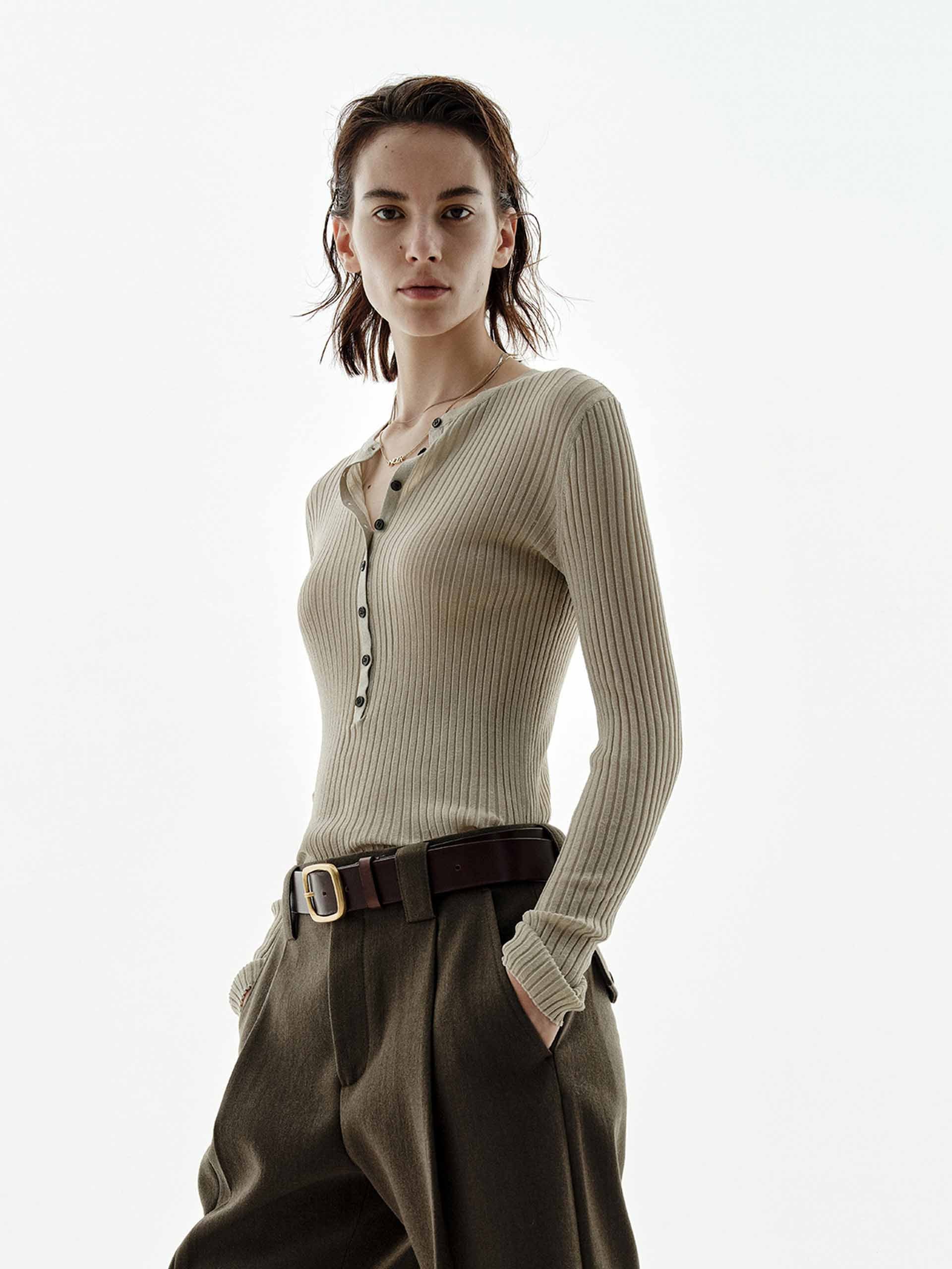 Half Button Lurex Sweater - Image 7
