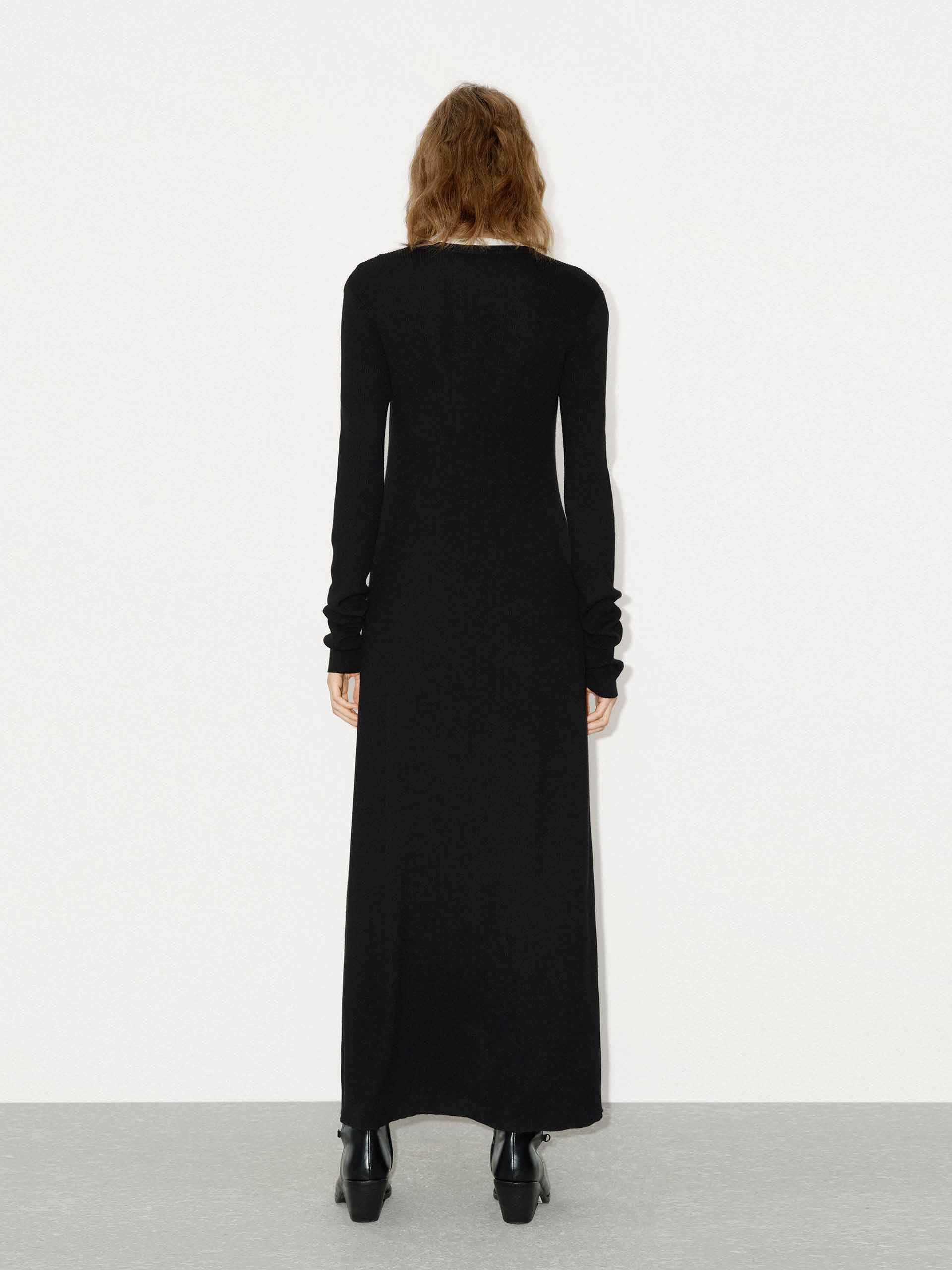 Half Button Wool Dress - Image 6