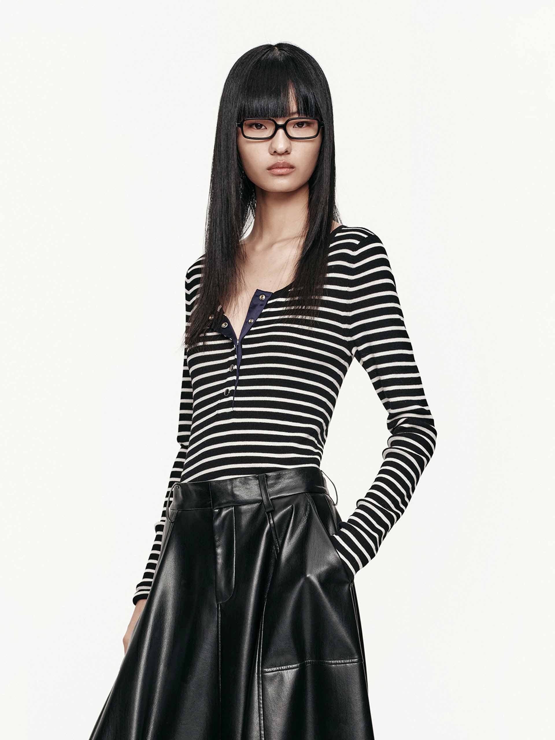 Half Button Wool Sweater - Image 10