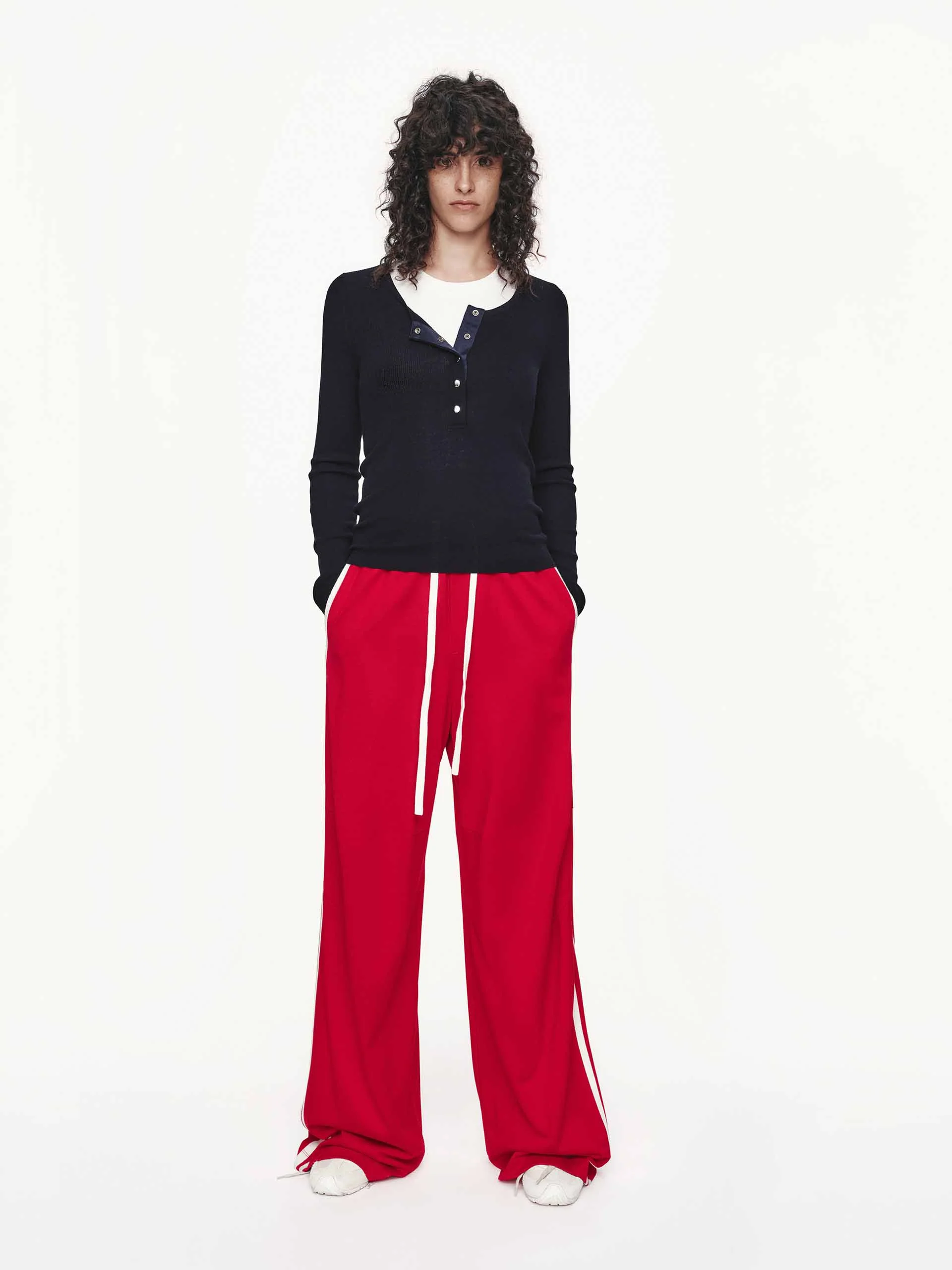 Half Button Wool Sweater - Image 2