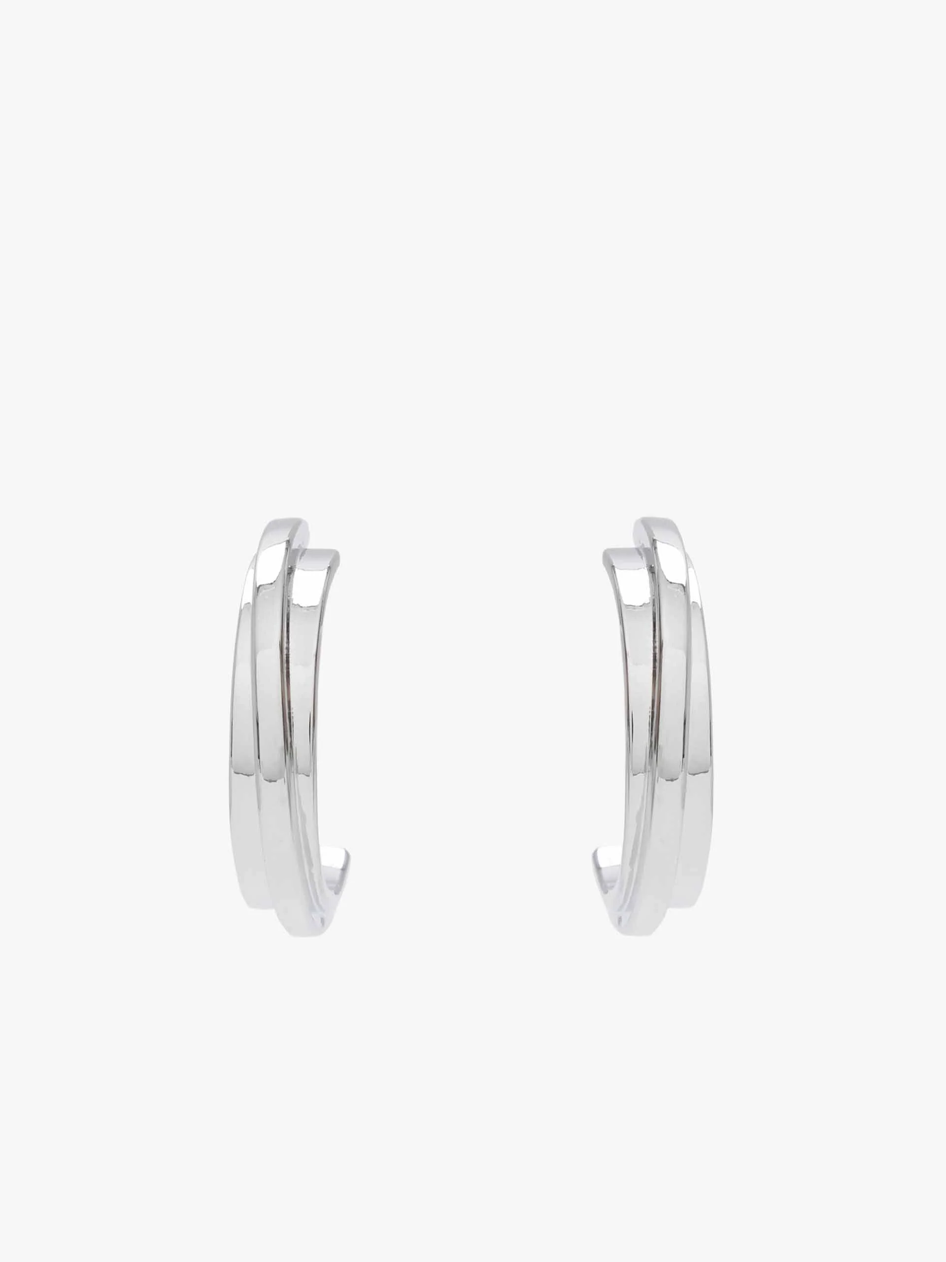 Curved Stud Metal Earrings