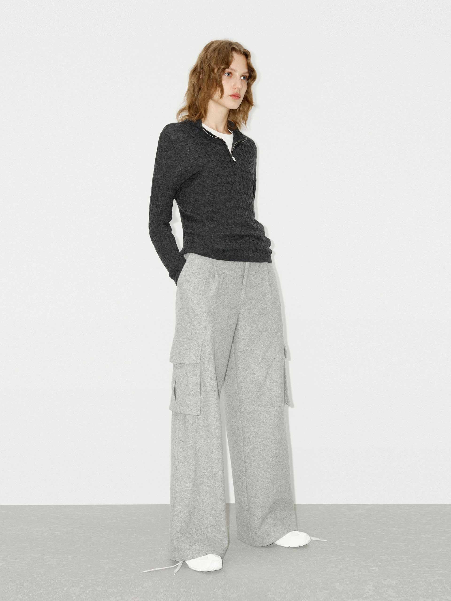 Half Zip Wool Sweater - Image 2