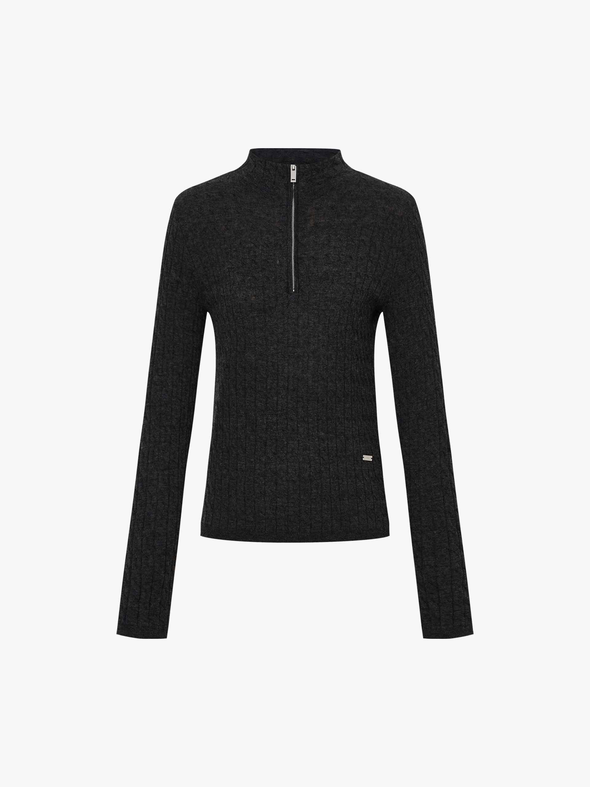 Half Zip Wool Sweater - Image 5