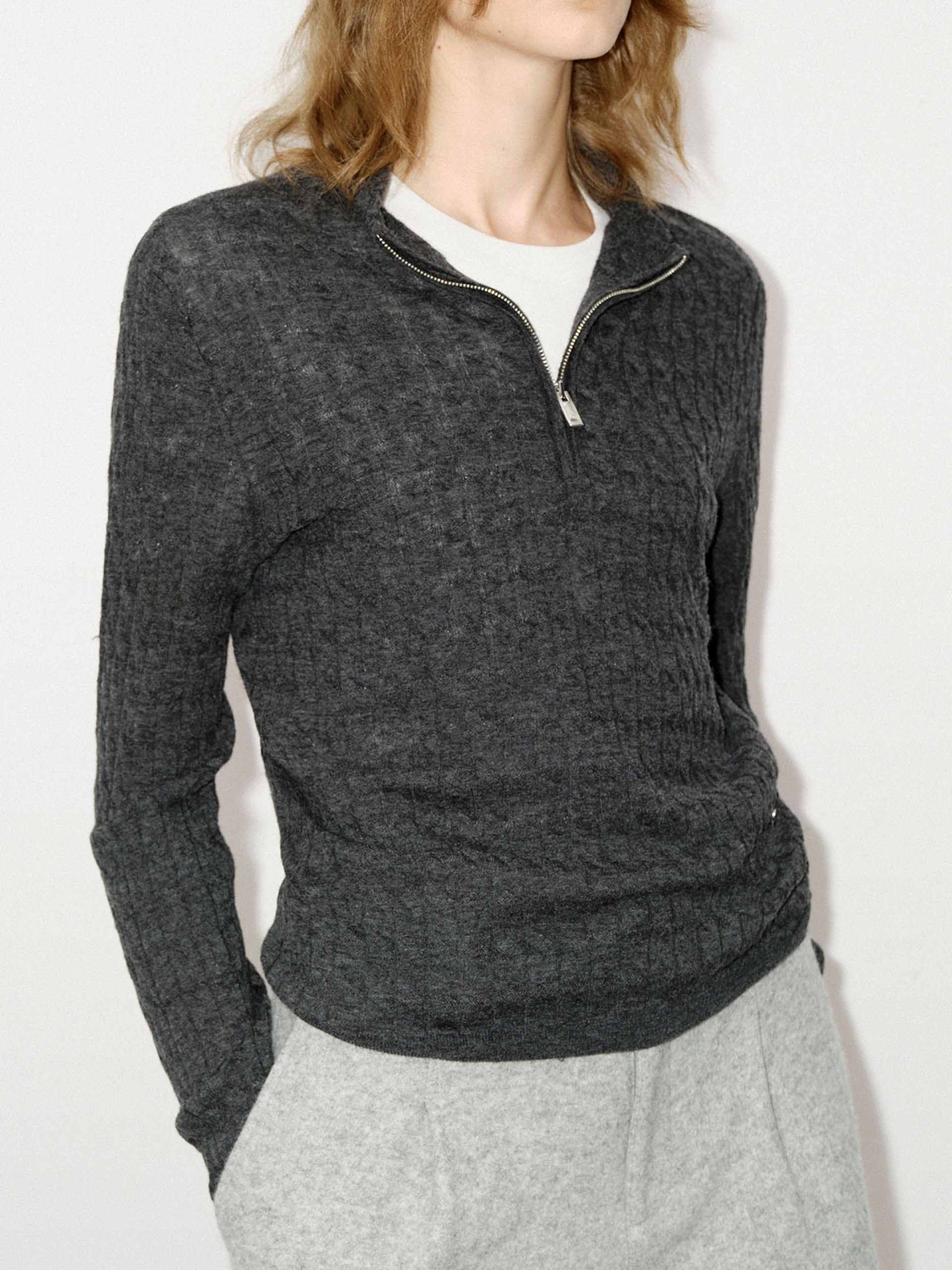 Half Zip Wool Sweater - Image 7