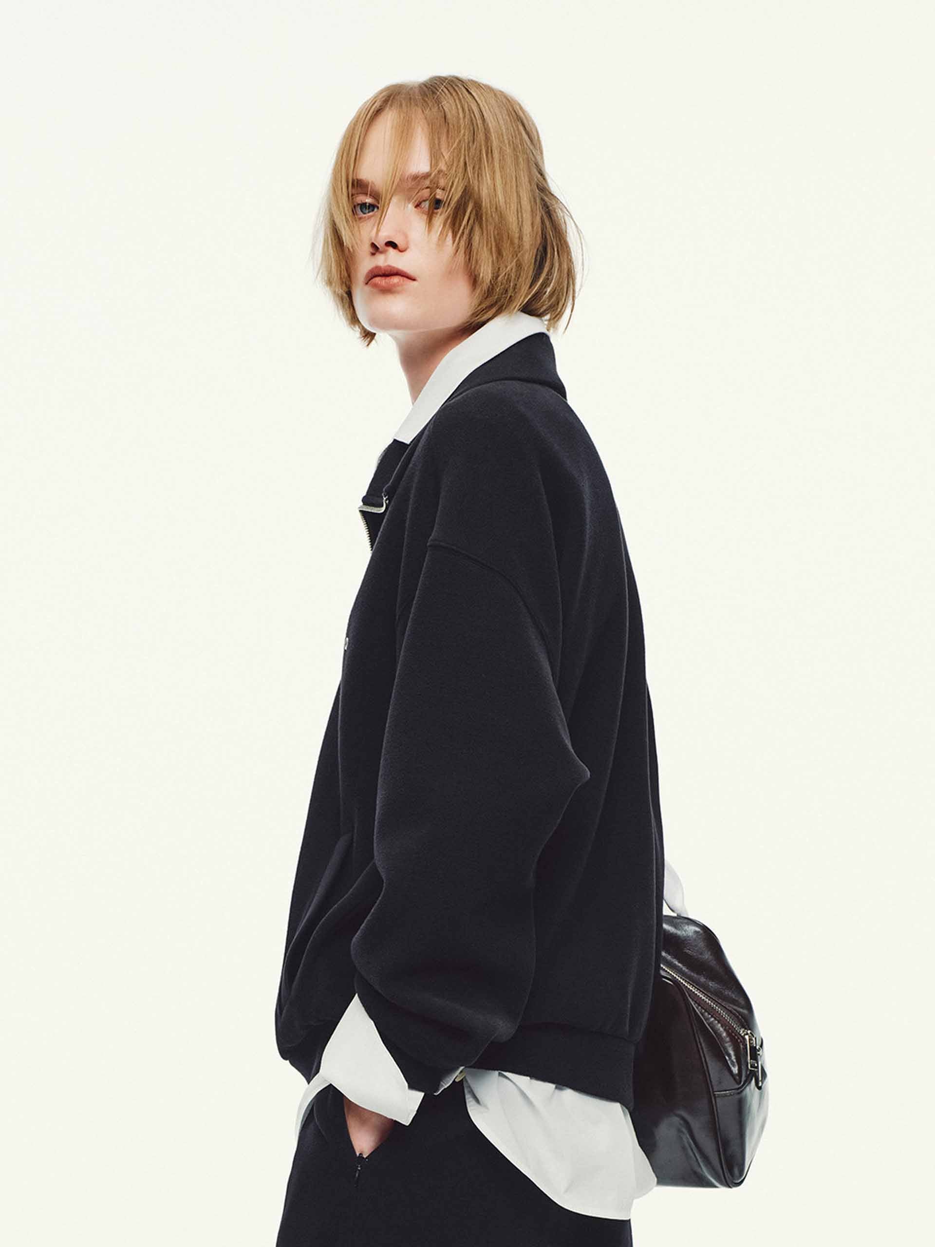 Half Zipper Relaxed Sweatshirt - Image 15