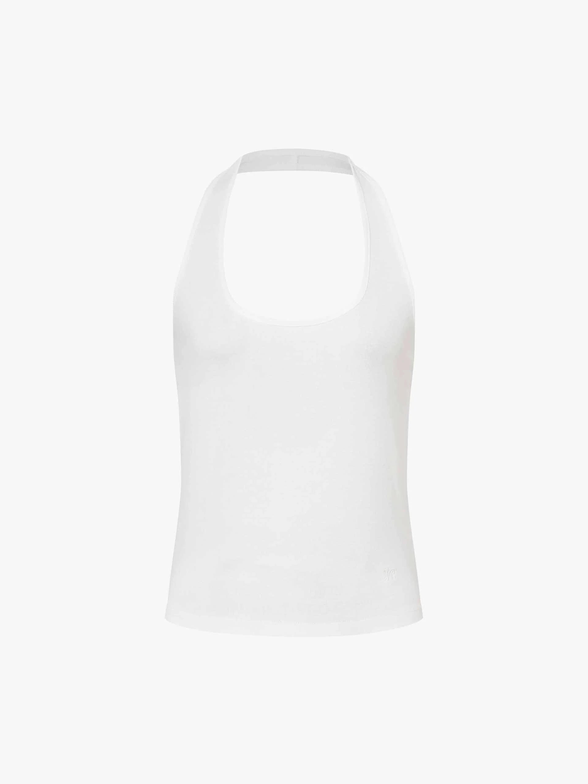 Halterneck Cotton Tank Top - Image 11