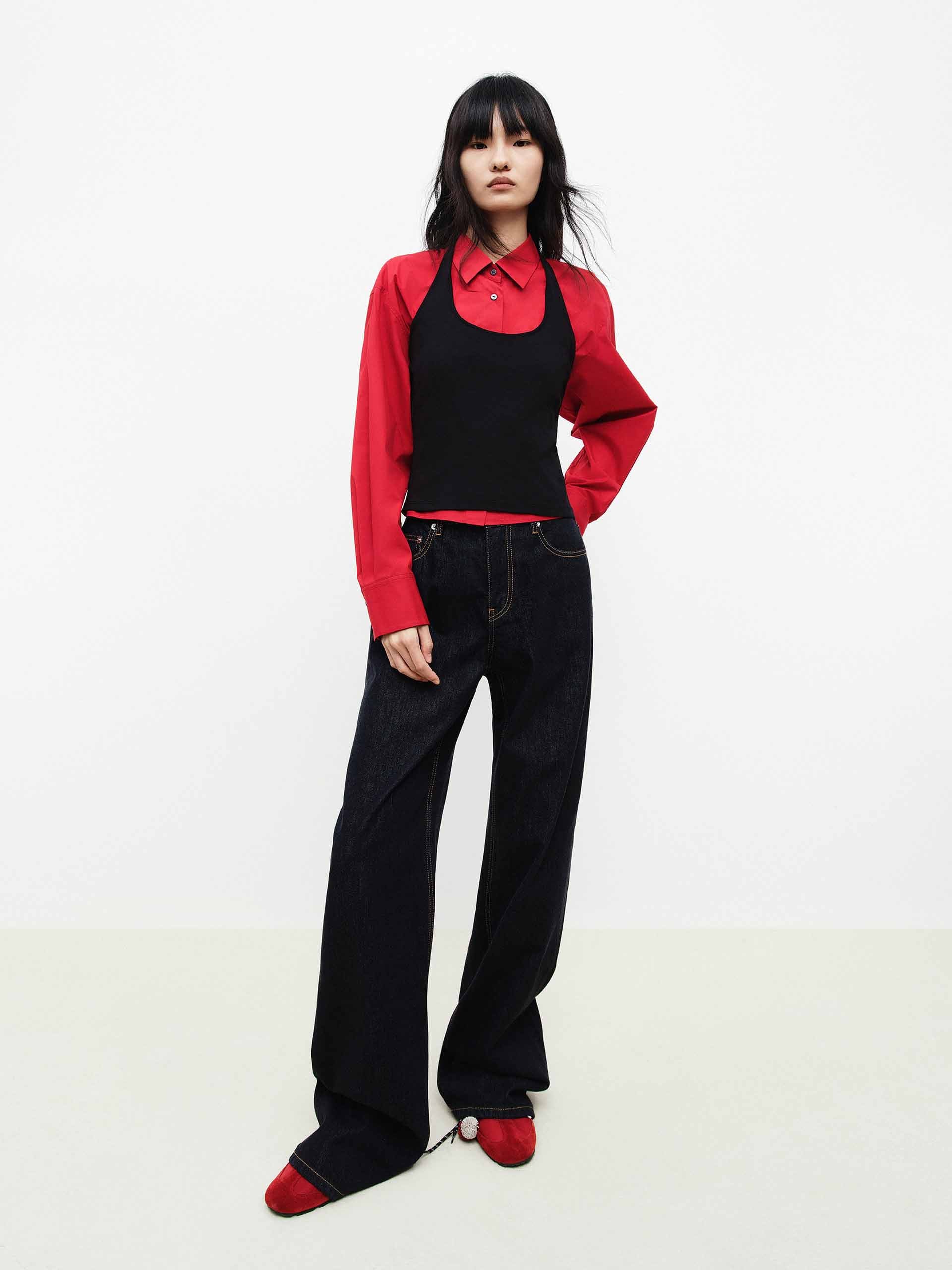 Halterneck Cotton Tank Top - Image 18