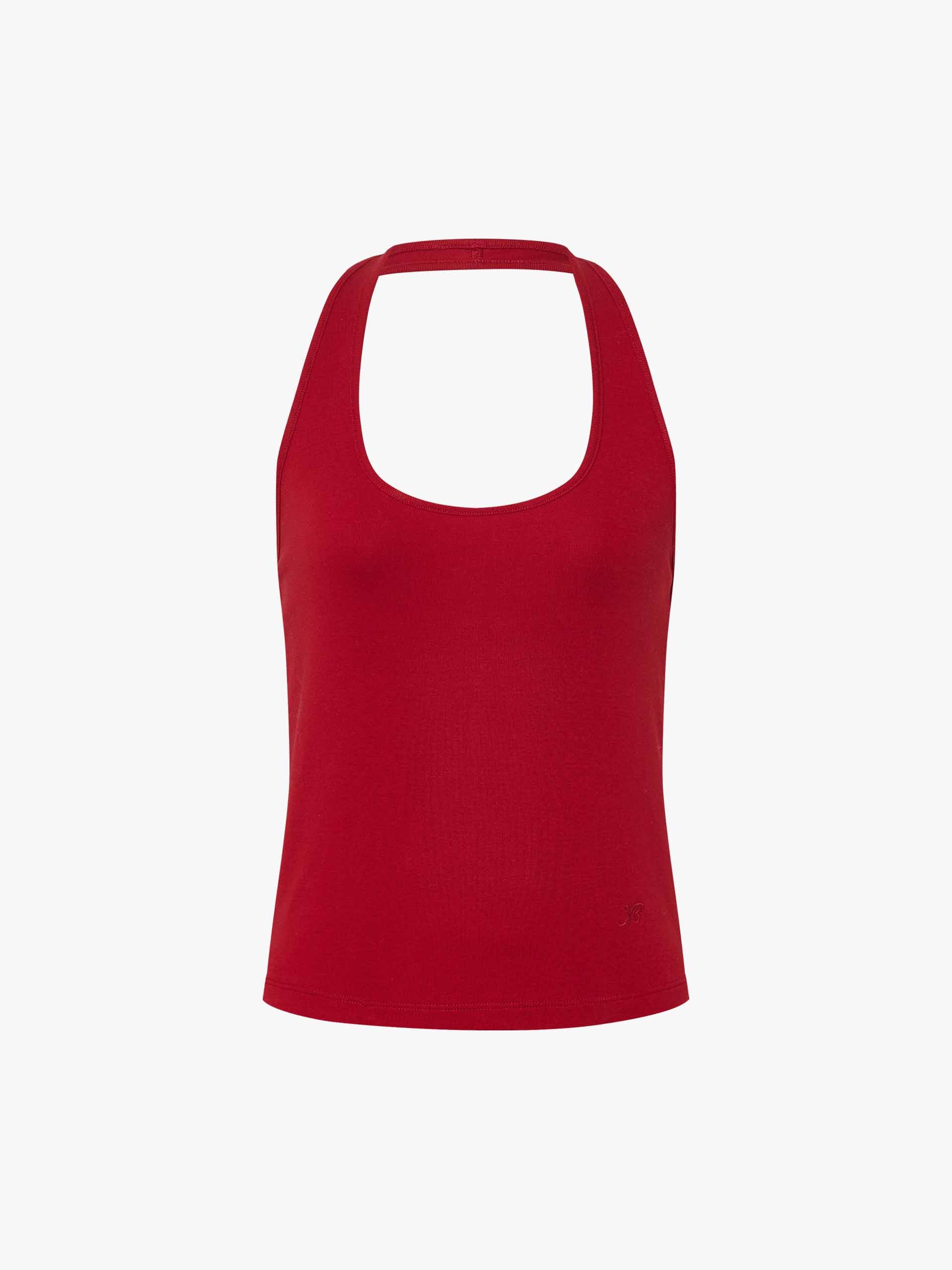 Halterneck Cotton Tank Top - Image 5