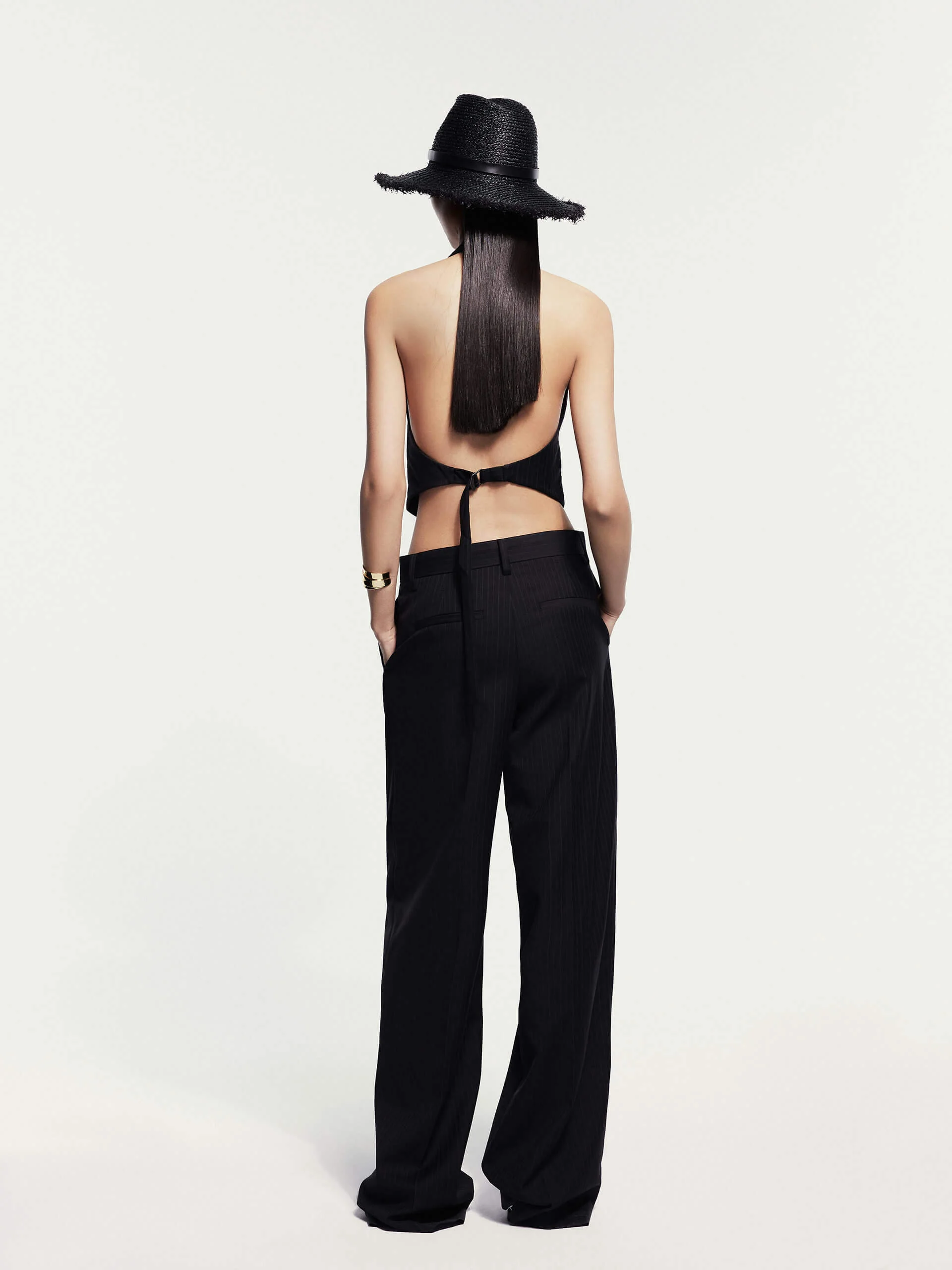 Halterneck Wool Blend Vest - Image 3