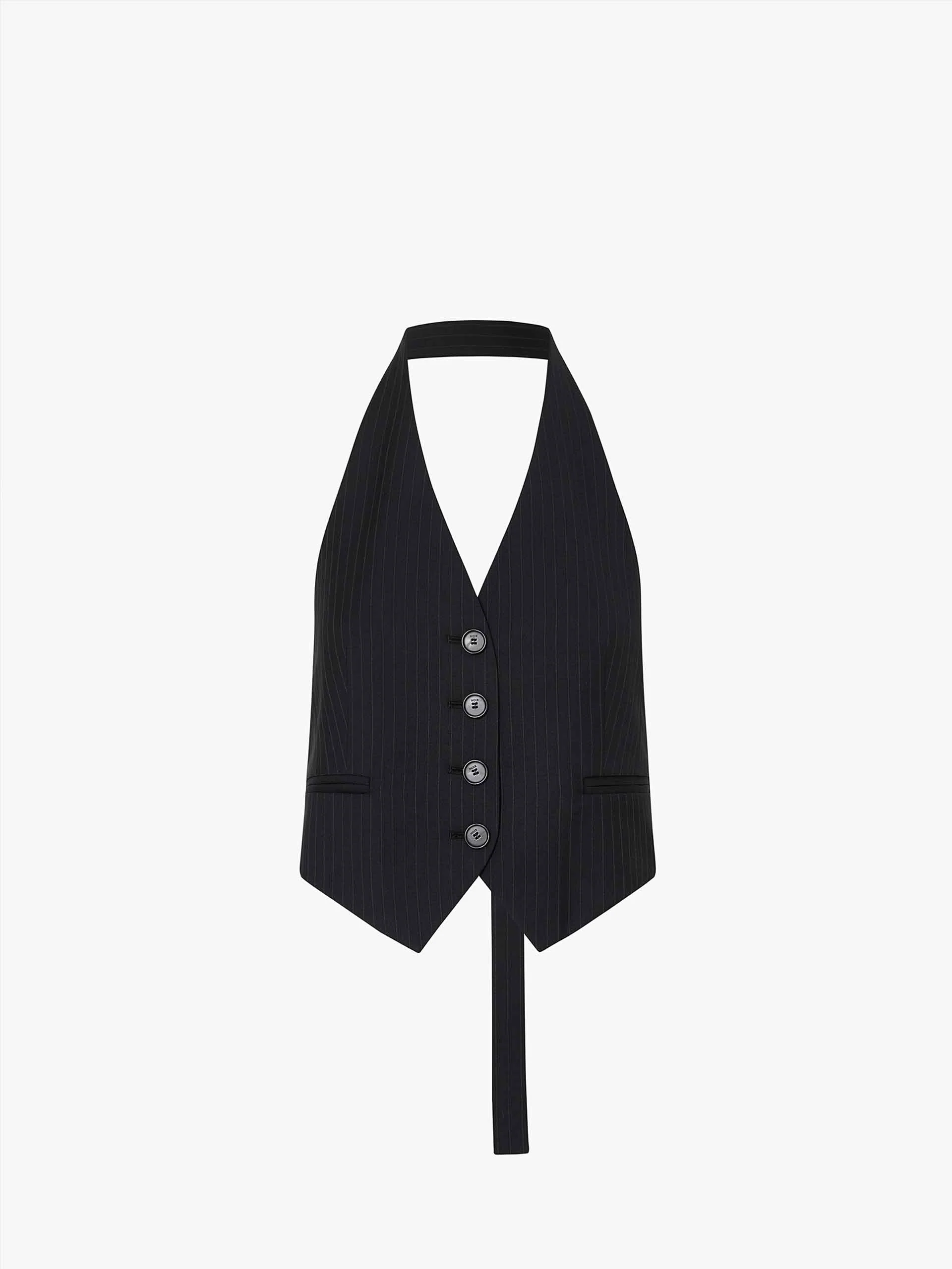 Halterneck Wool Blend Vest - Image 5