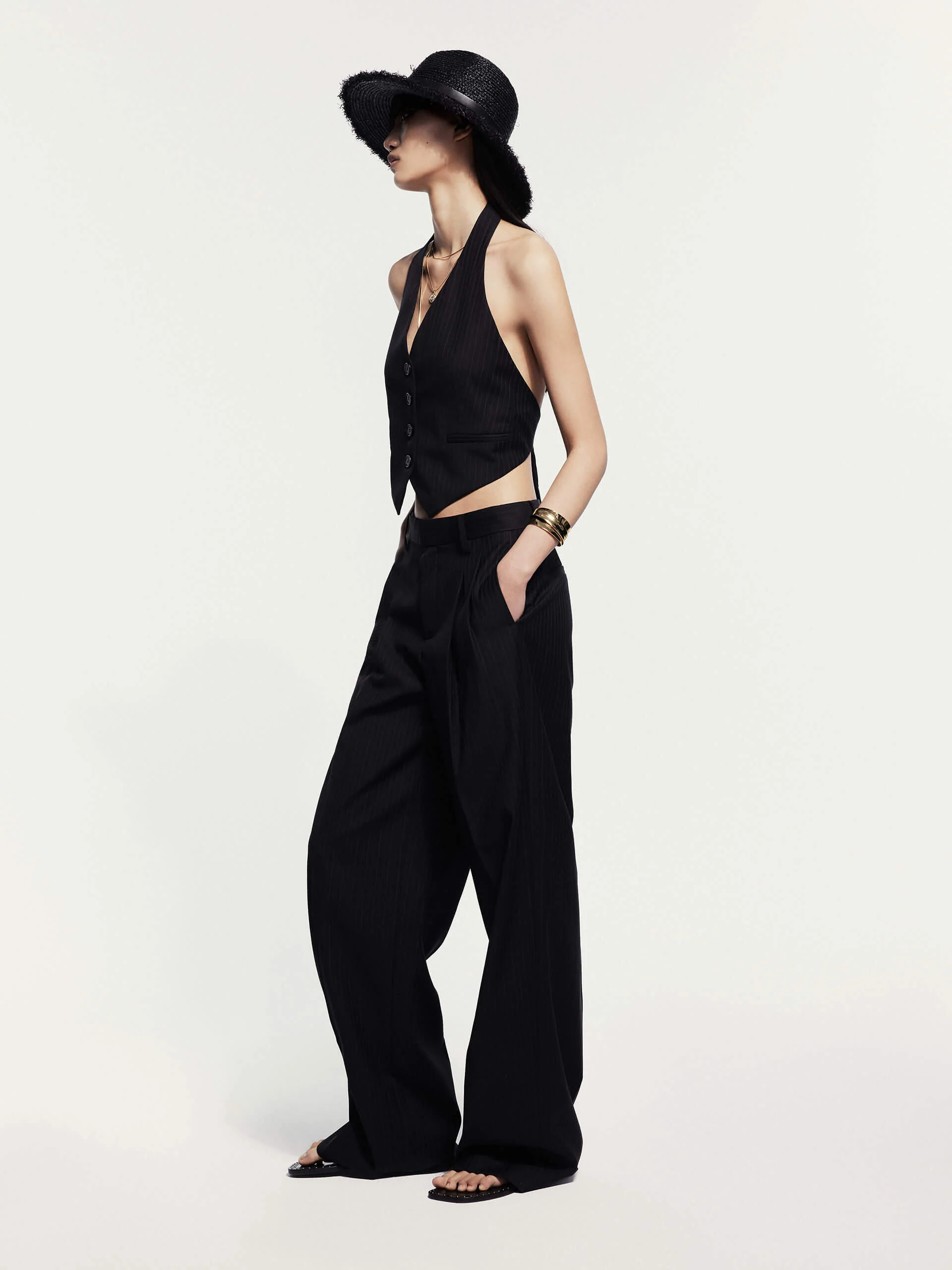Halterneck Wool Blend Vest - Image 7