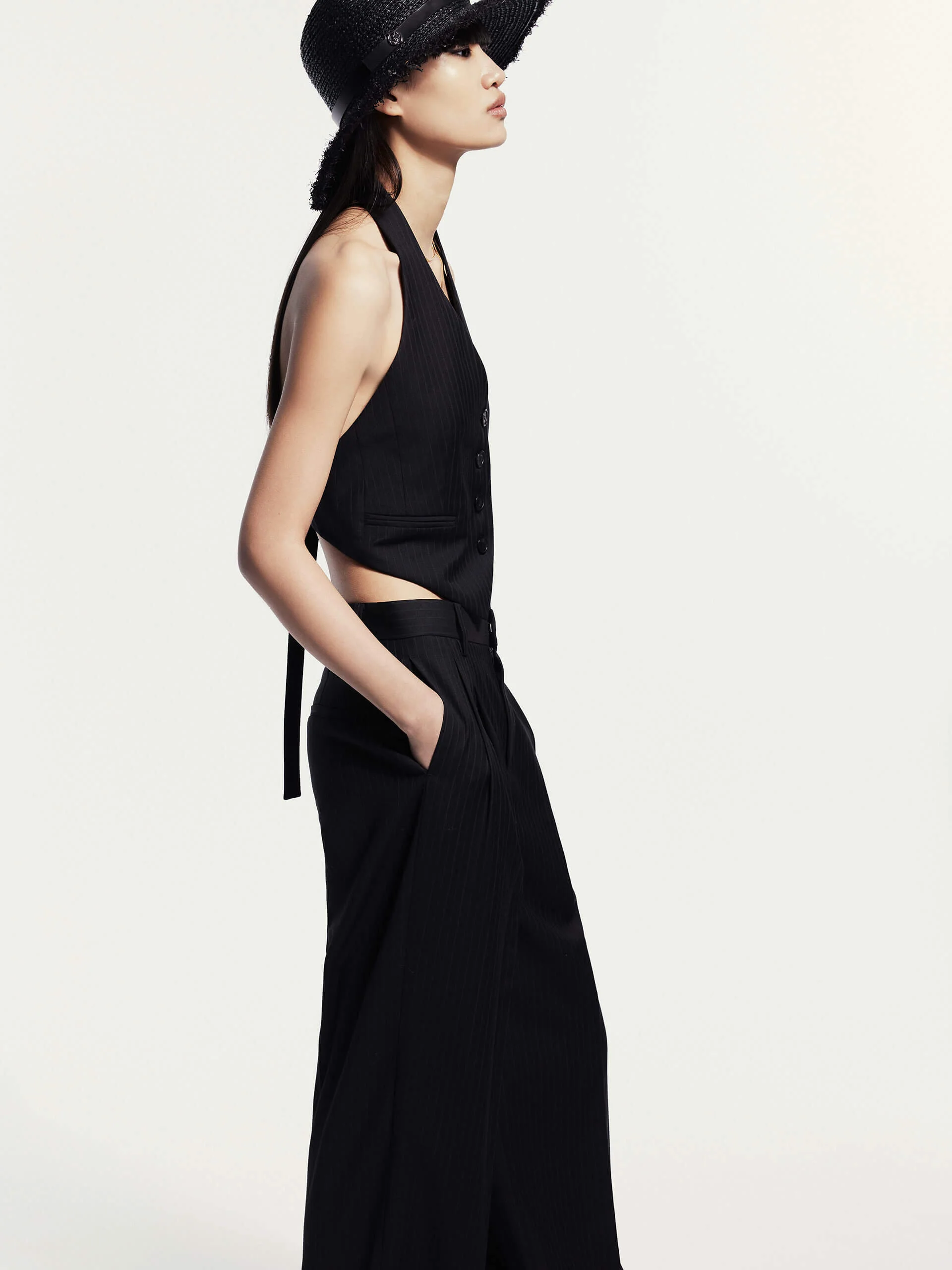 Halterneck Wool Blend Vest - Image 8