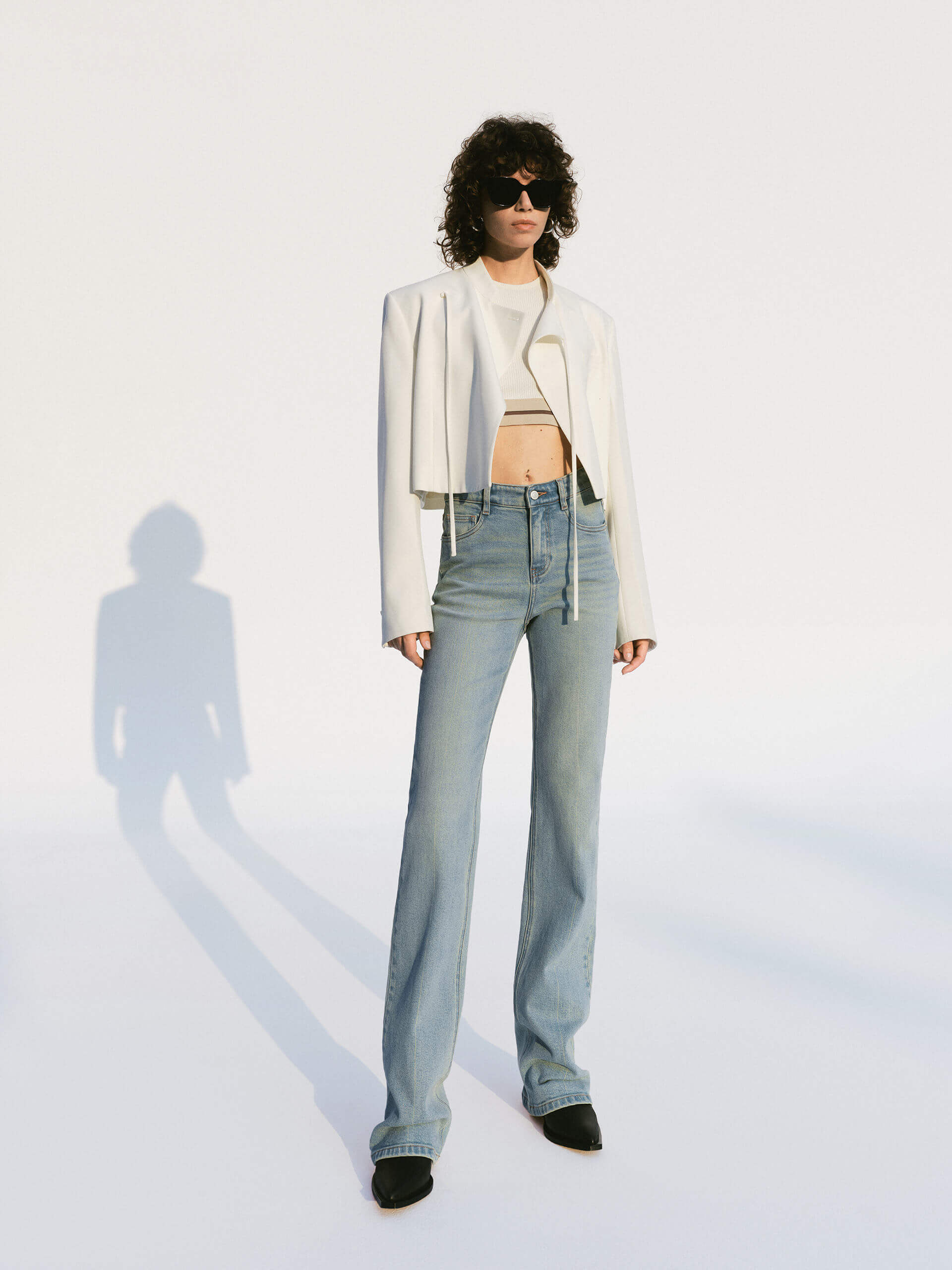 Heart Print Straight Jeans - Image 2