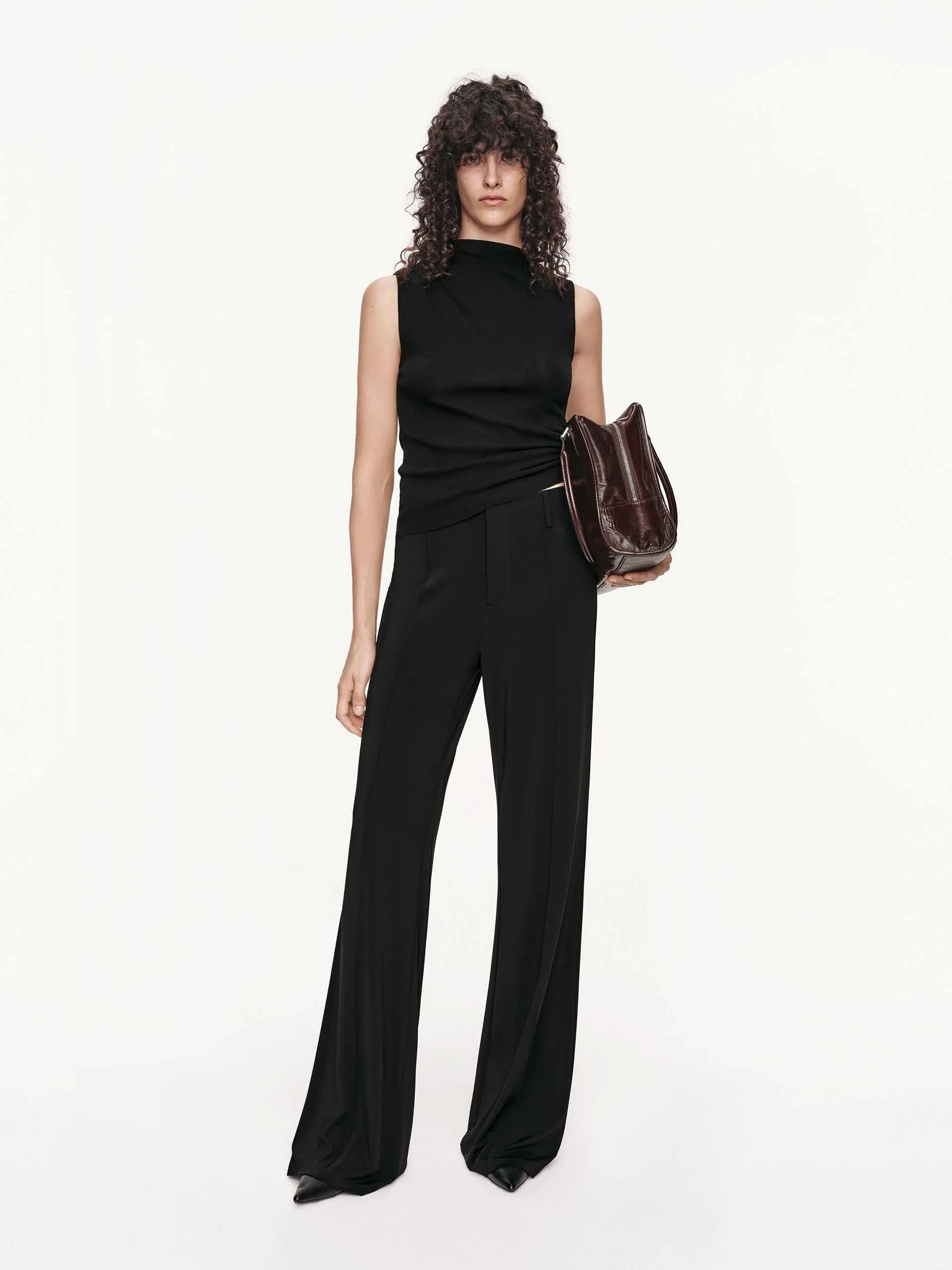High Waist Drop Flared Pants - Image 2