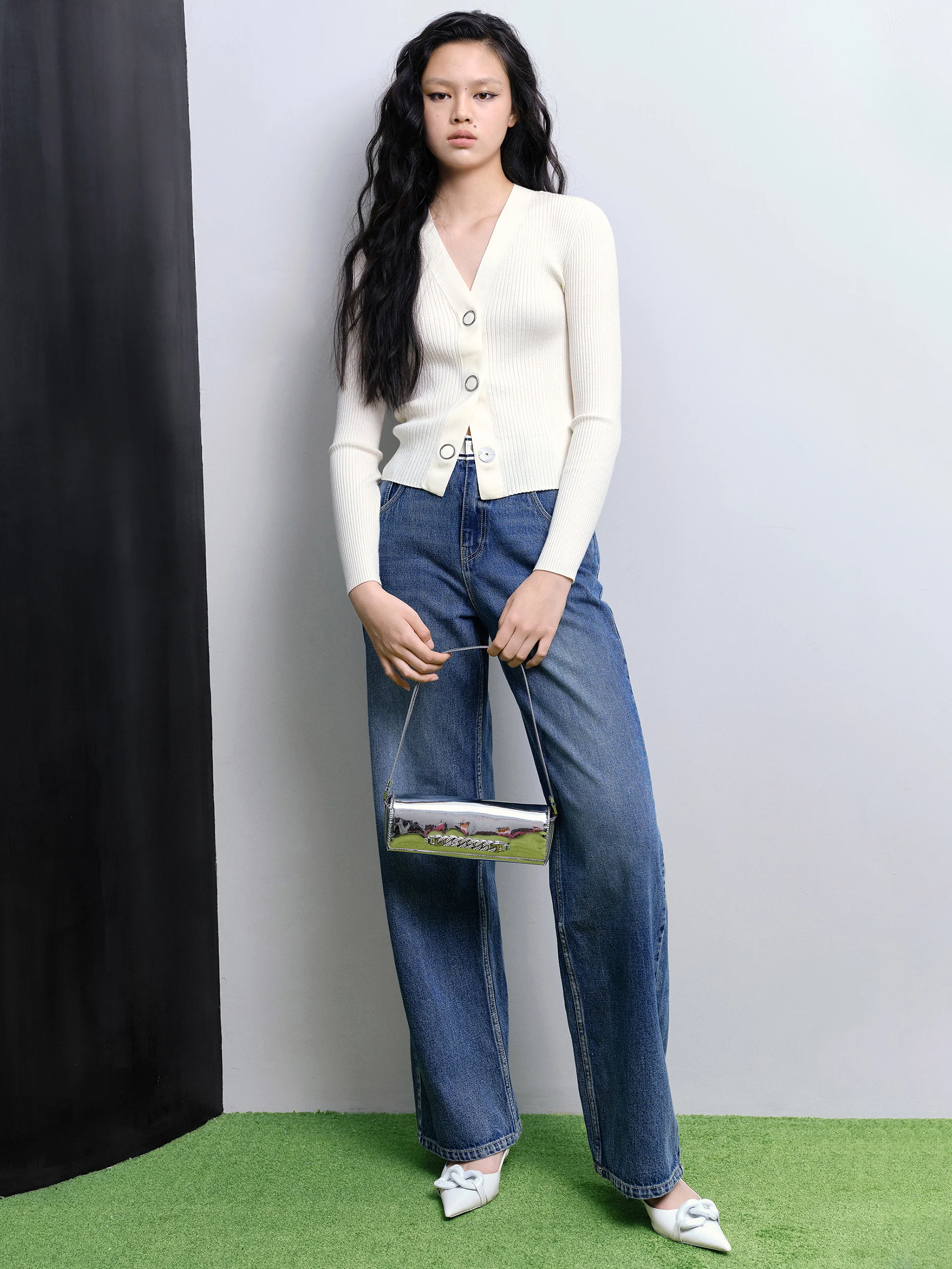 High Waist Straight Cotton Jeans - Image 3