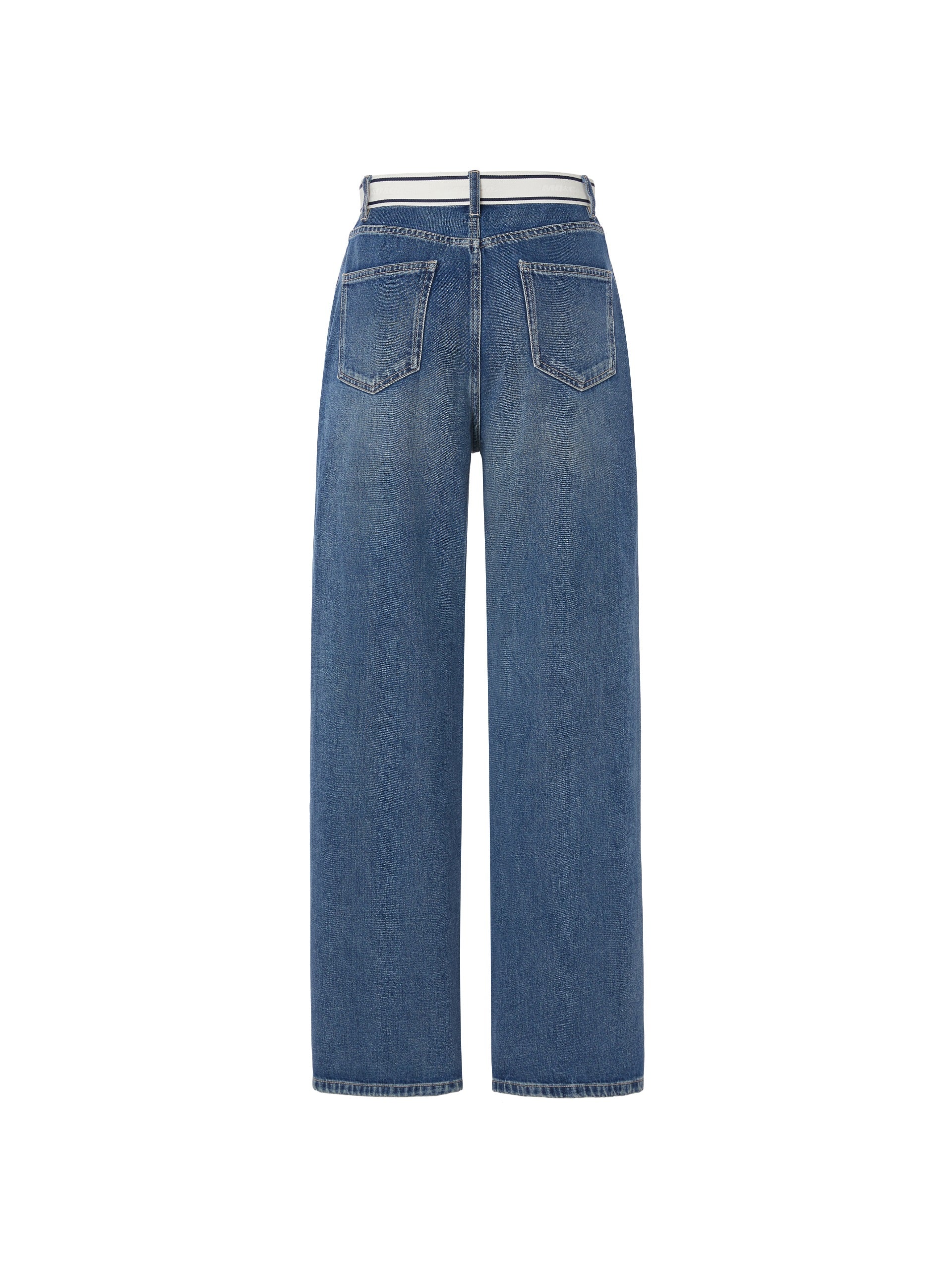 High Waist Straight Cotton Jeans - Image 7