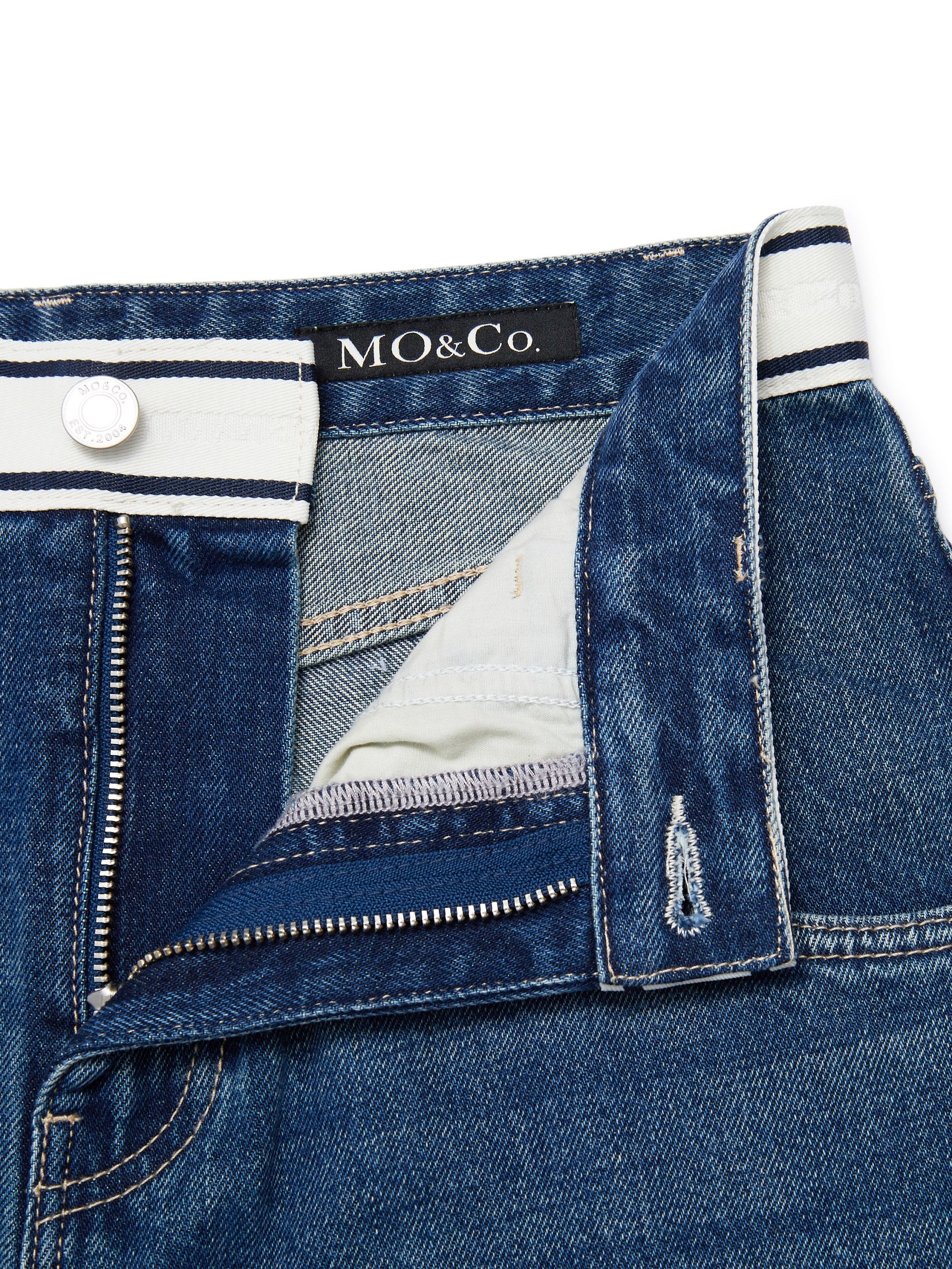High Waist Straight Cotton Jeans - Image 8