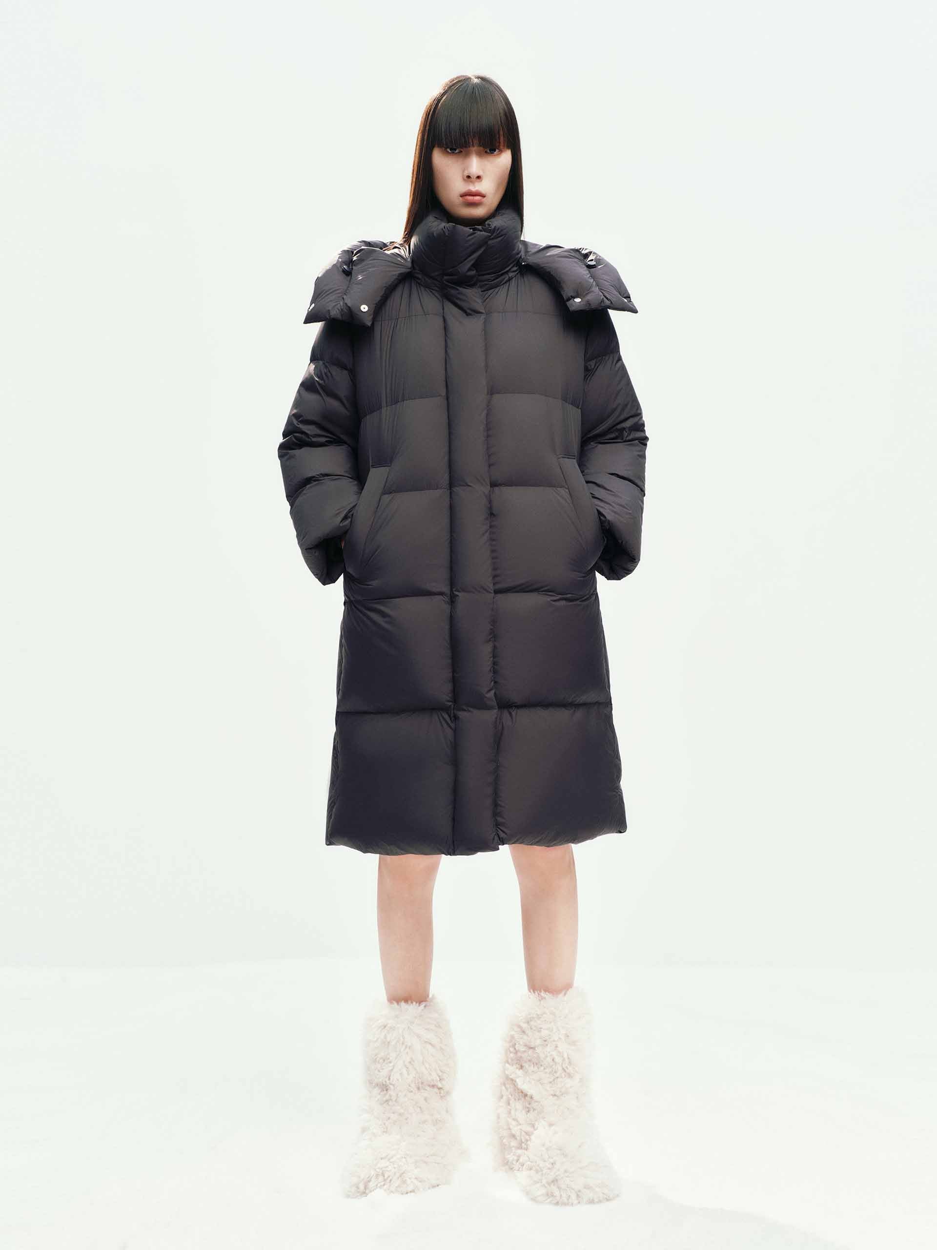 Hooded Long Down Jacket - Image 10