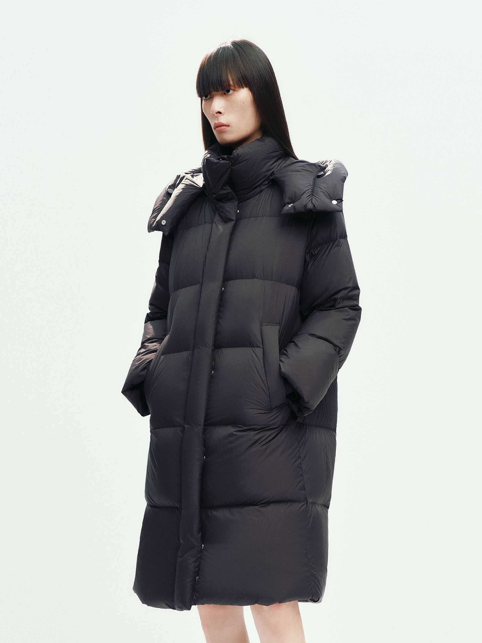 Hooded Long Down Jacket - Image 11