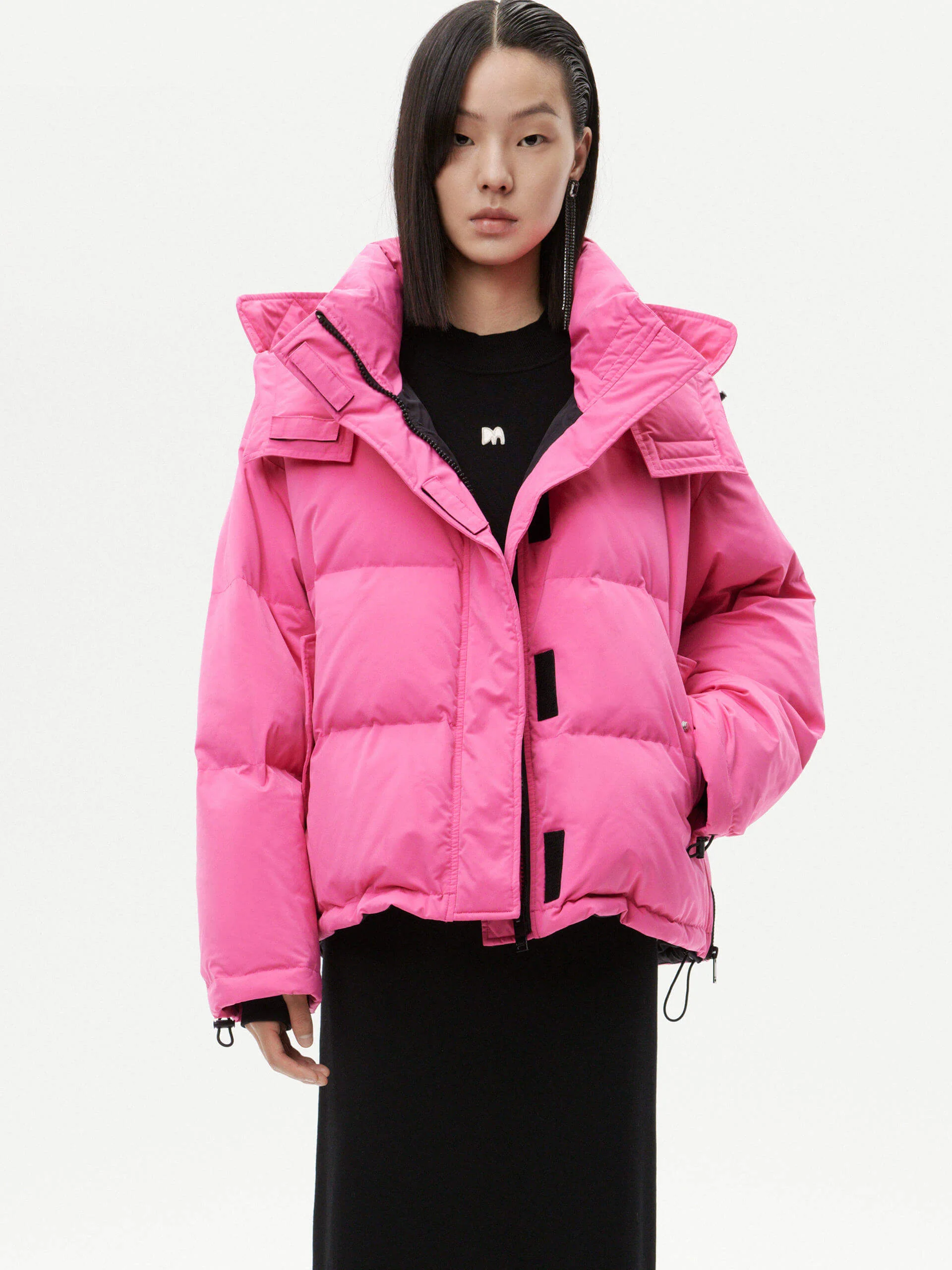 Hooded Short Down Jacket - Image 13