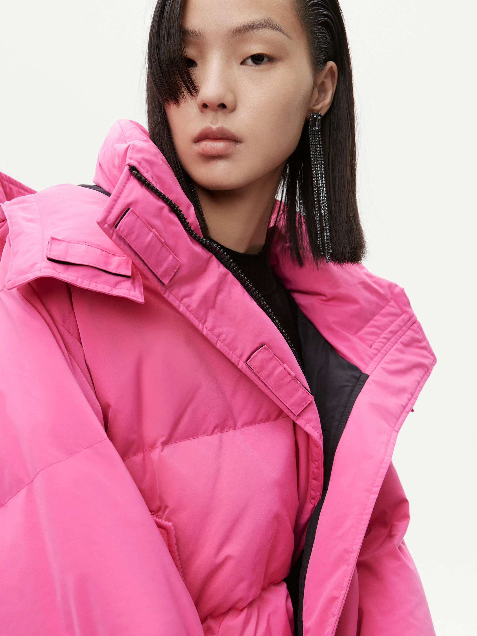 Hooded Short Down Jacket - Image 14