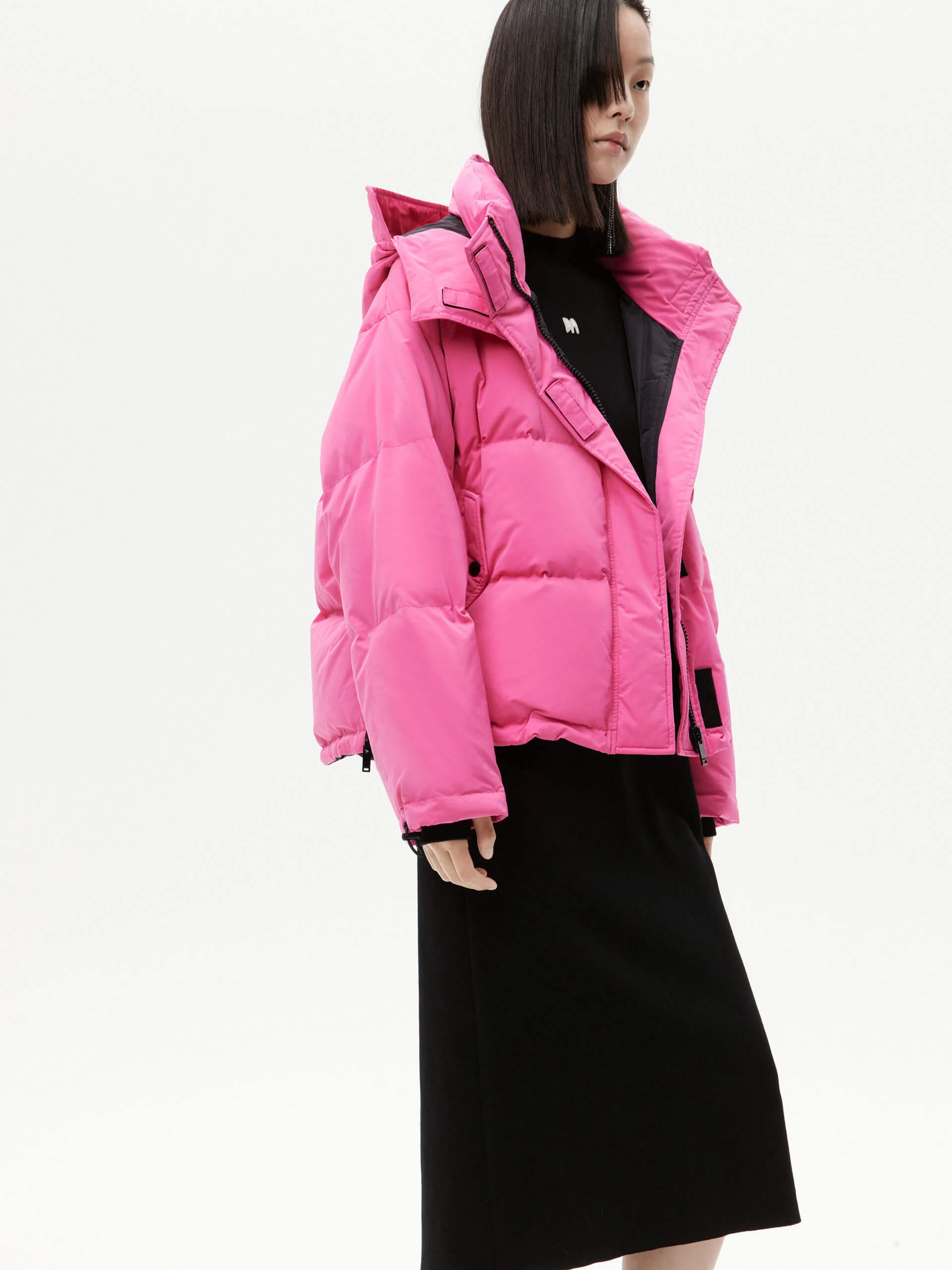 Hooded Short Down Jacket - Image 16