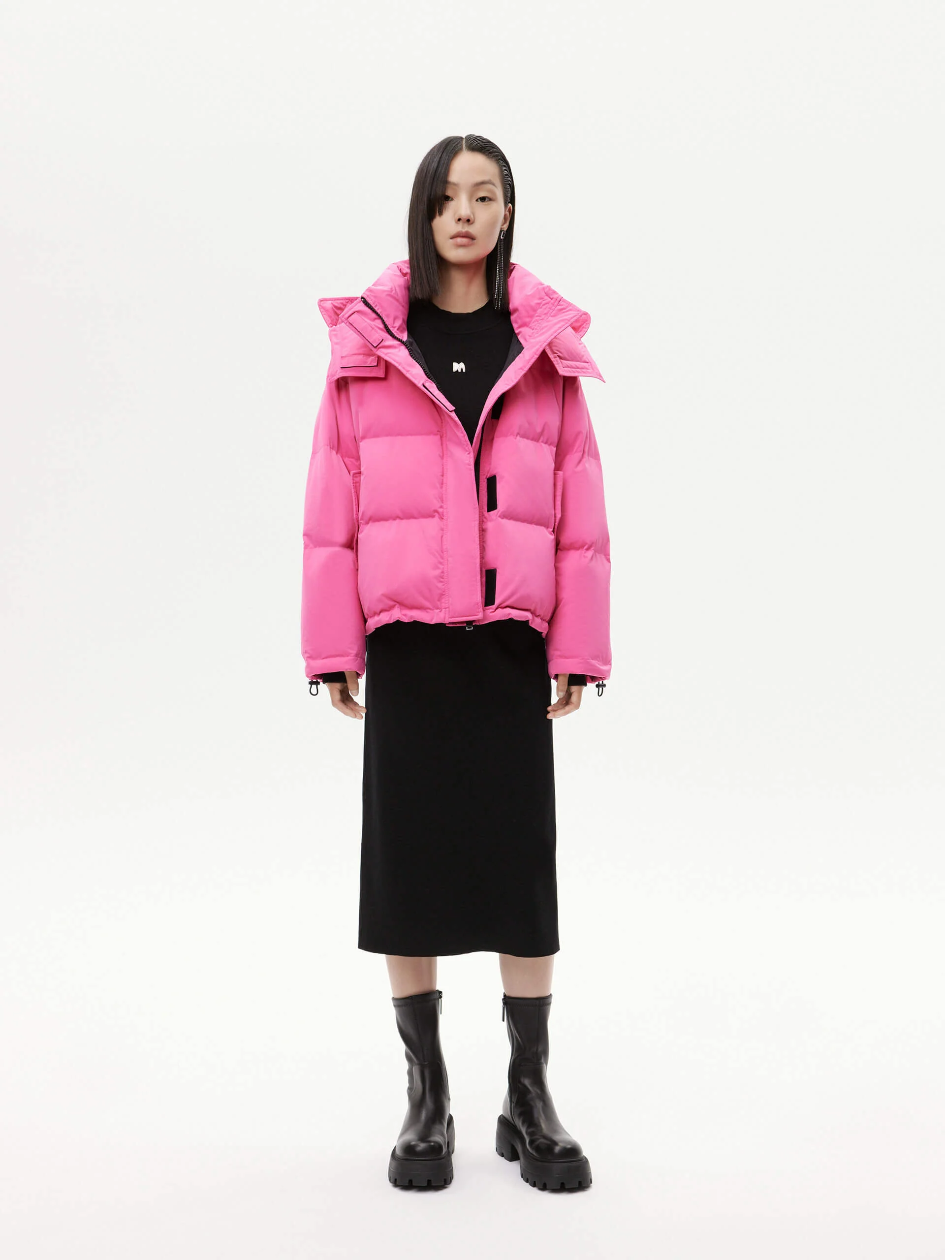 Hooded Short Down Jacket - Image 17