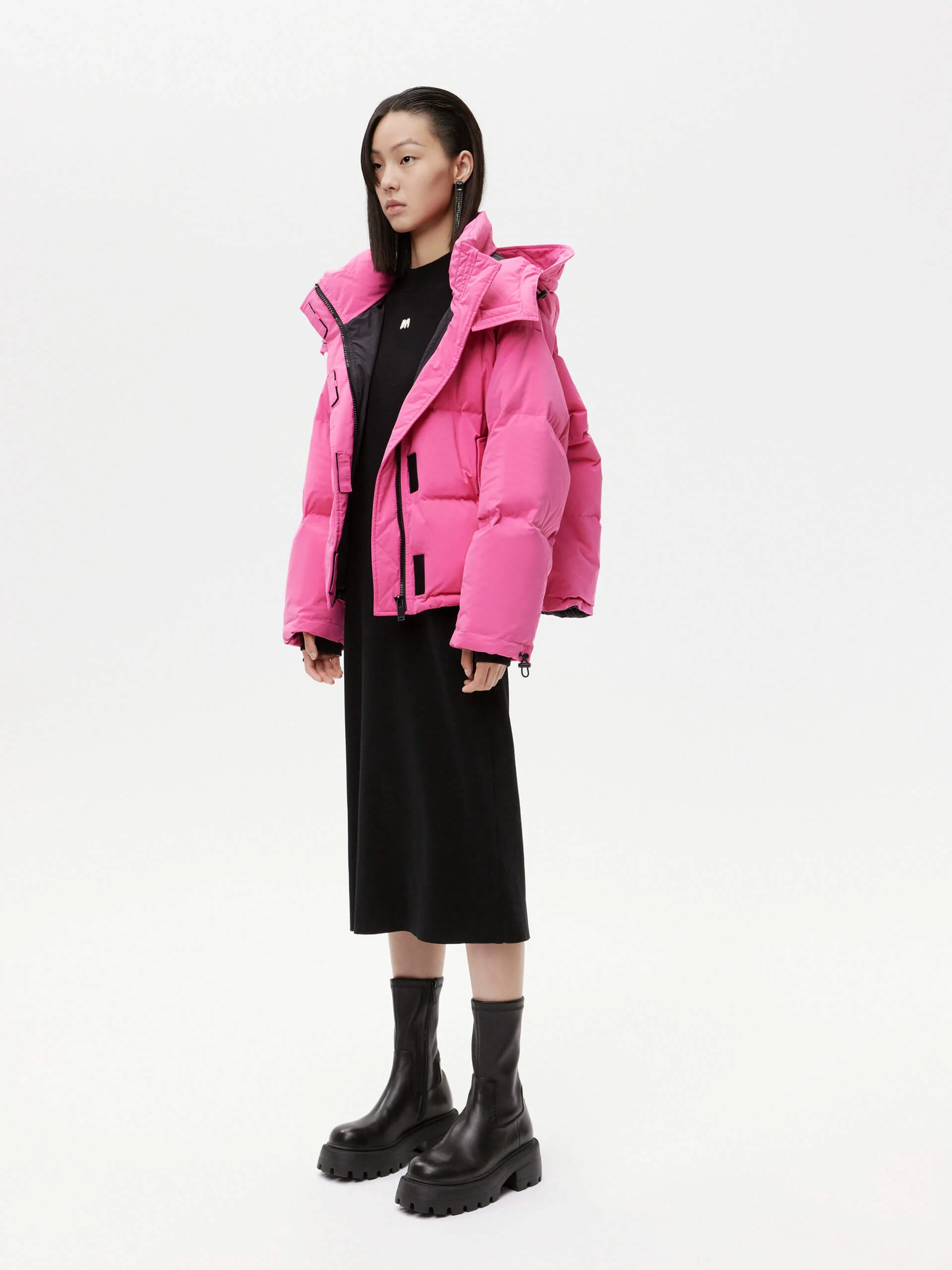 Hooded Short Down Jacket - Image 18