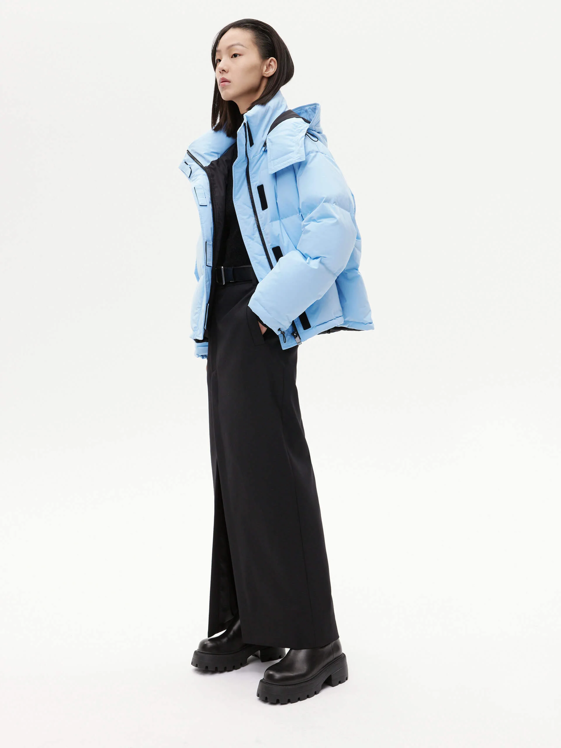 Hooded Short Down Jacket - Image 2