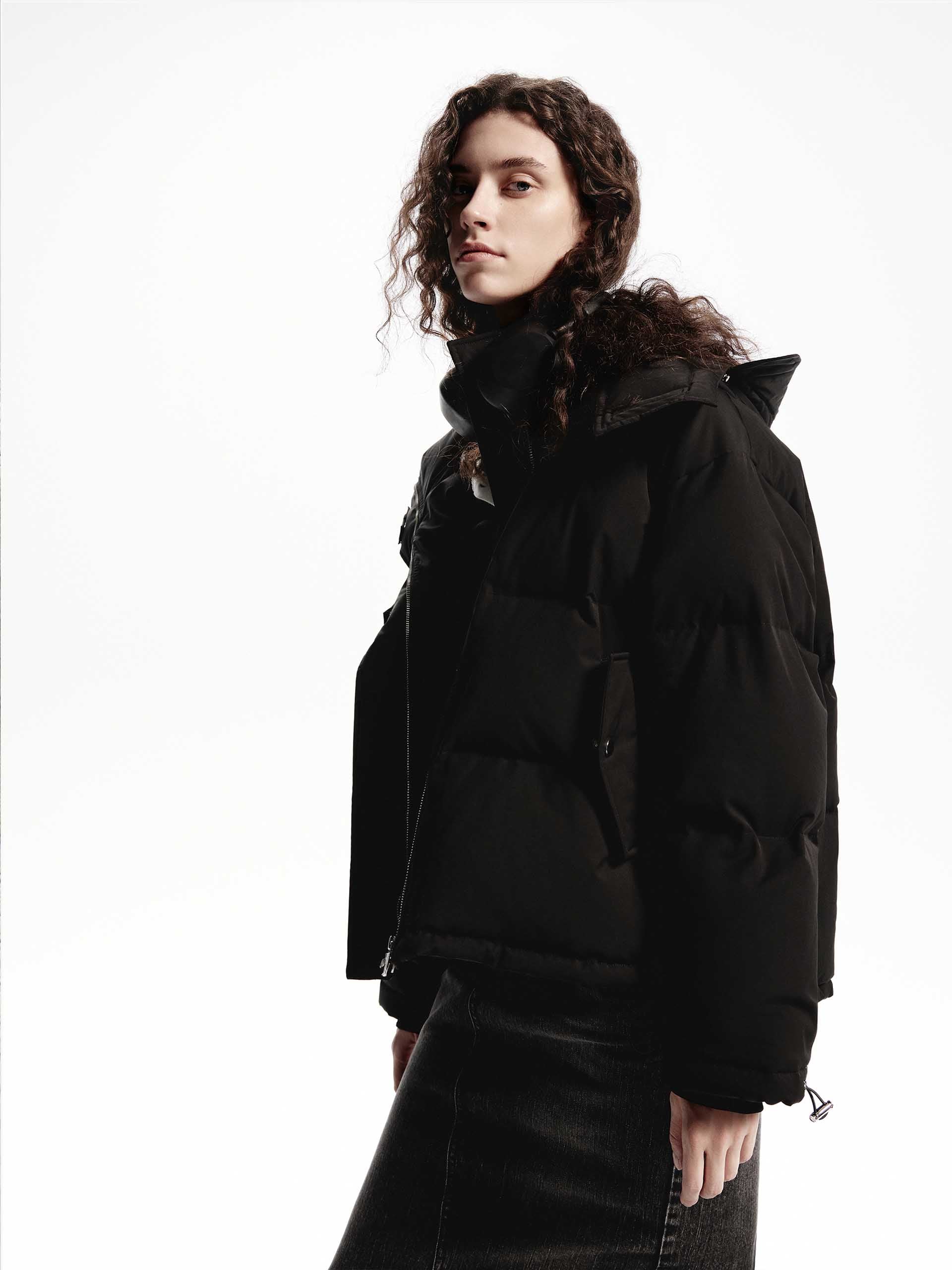 Hooded Short Down Jacket - Image 25