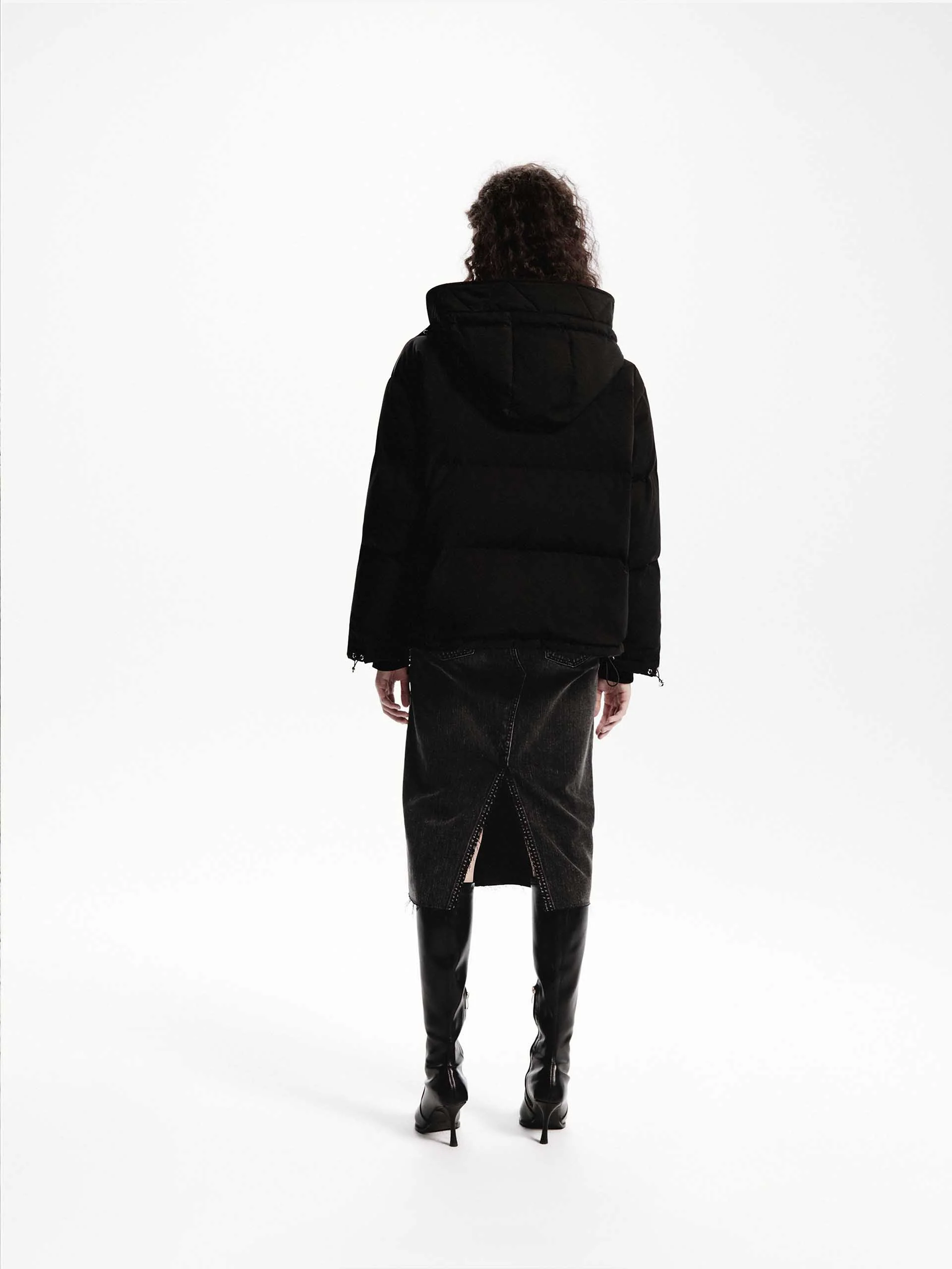 Hooded Short Down Jacket - Image 26