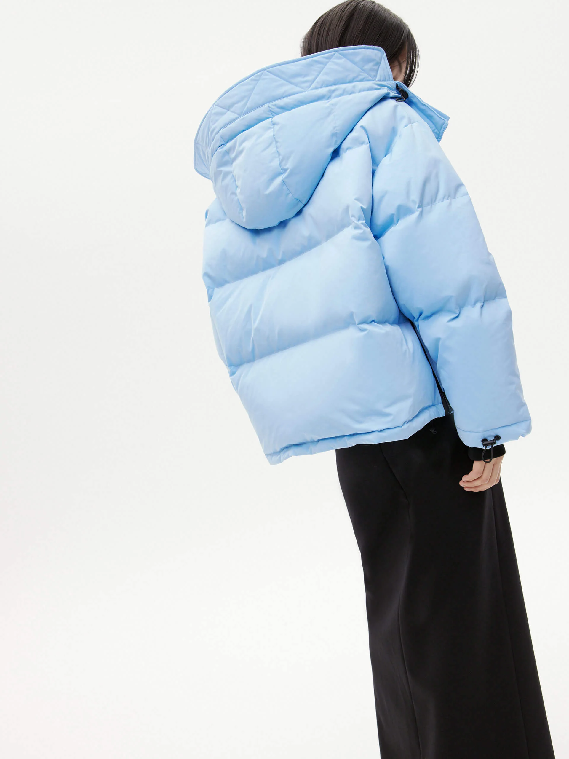Hooded Short Down Jacket - Image 4