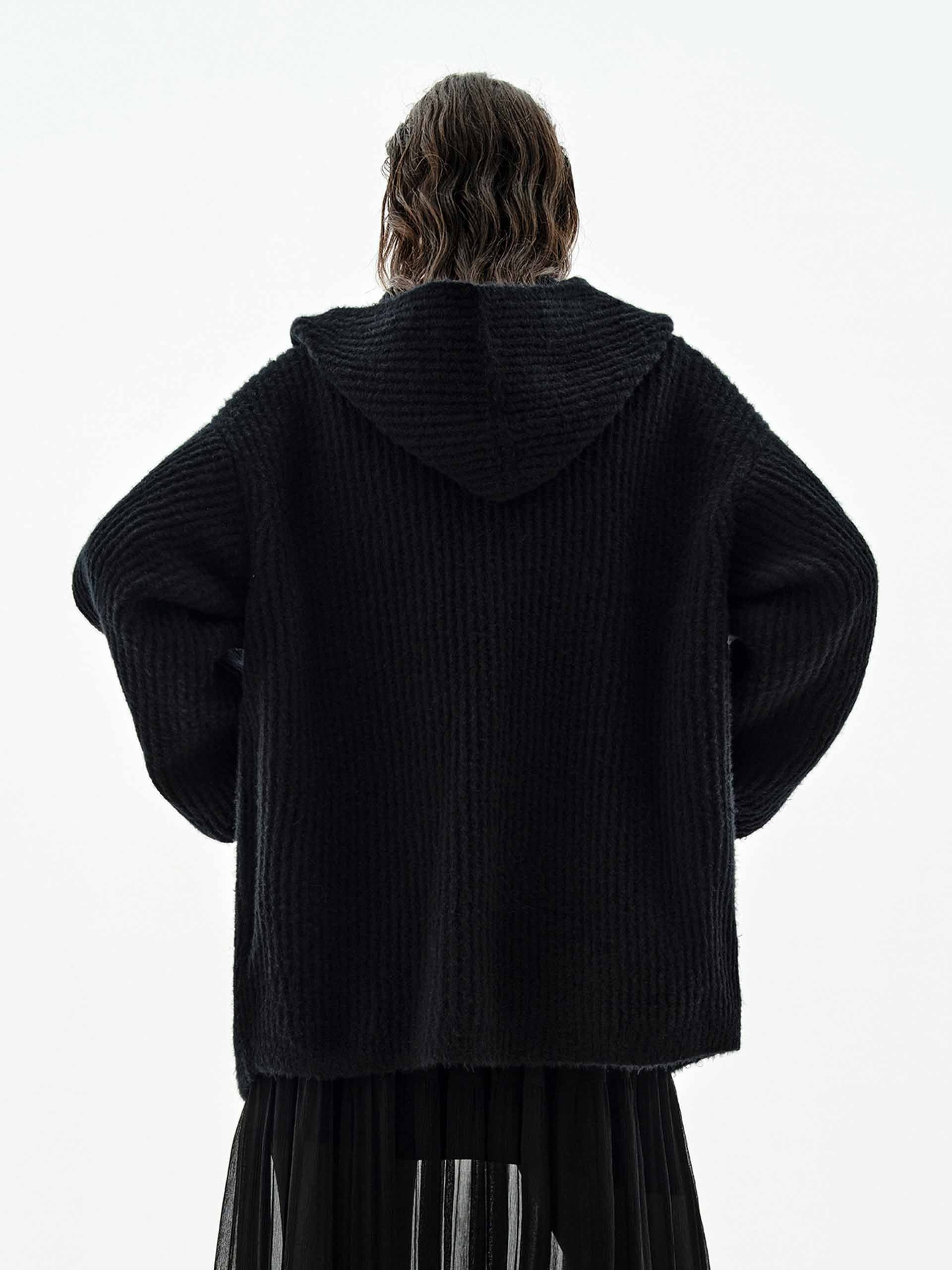Hooded Zipper Cardigan - Image 6