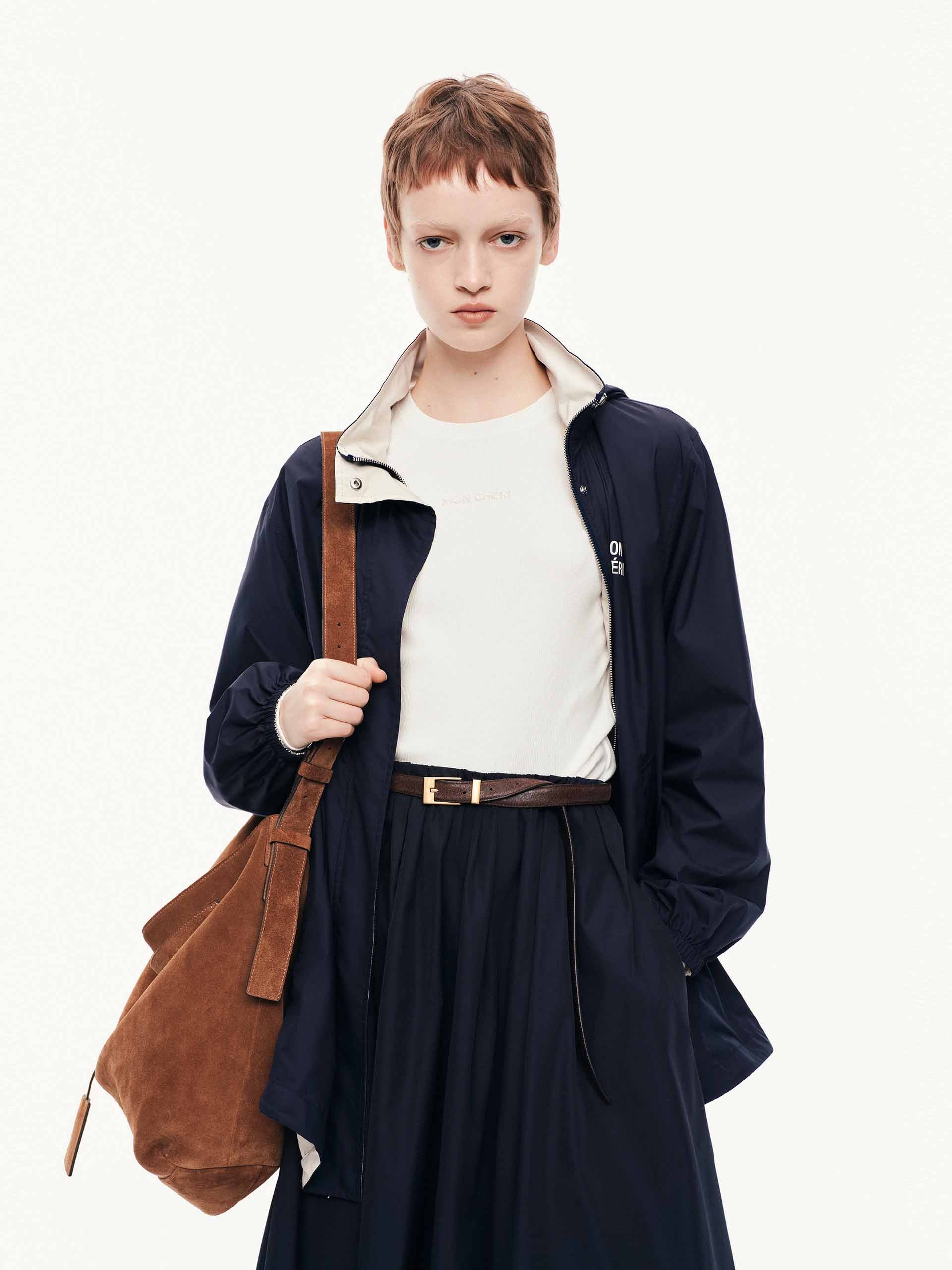 Hooded Zipper Coat-a - Image 9