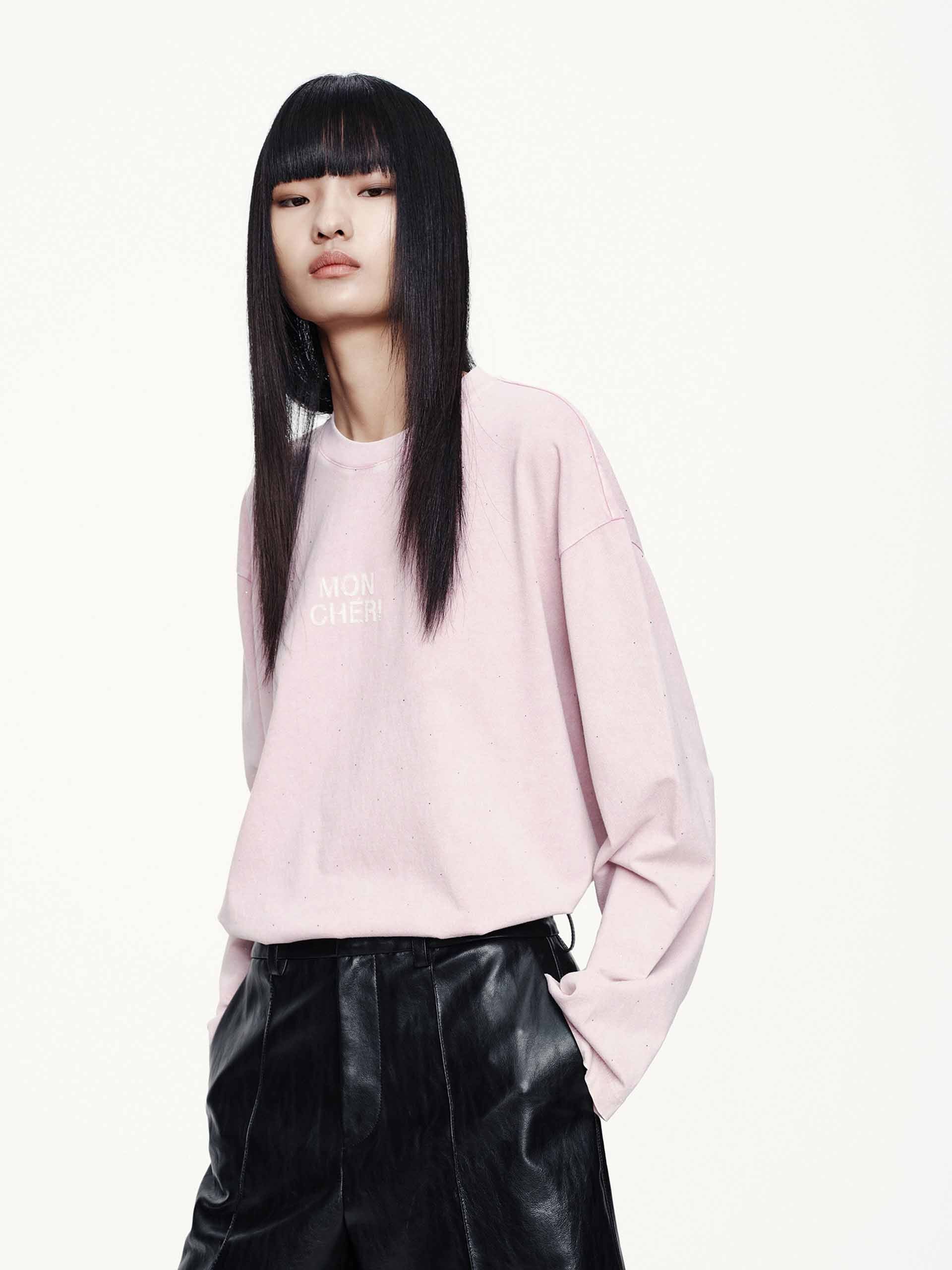 Hotfix Rhinestone Cotton T-shirt - Image 16